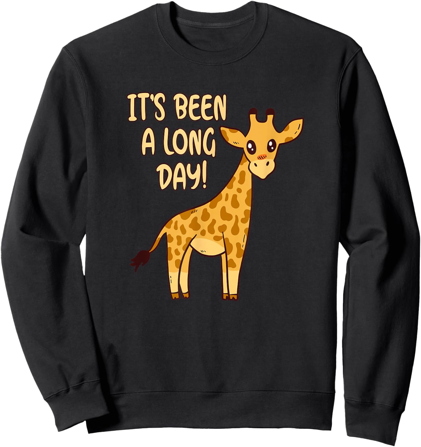 It's Been A Long Day - Funny Cute Giraffe Pajamas Sweatshirt - Sweatshirt | Black