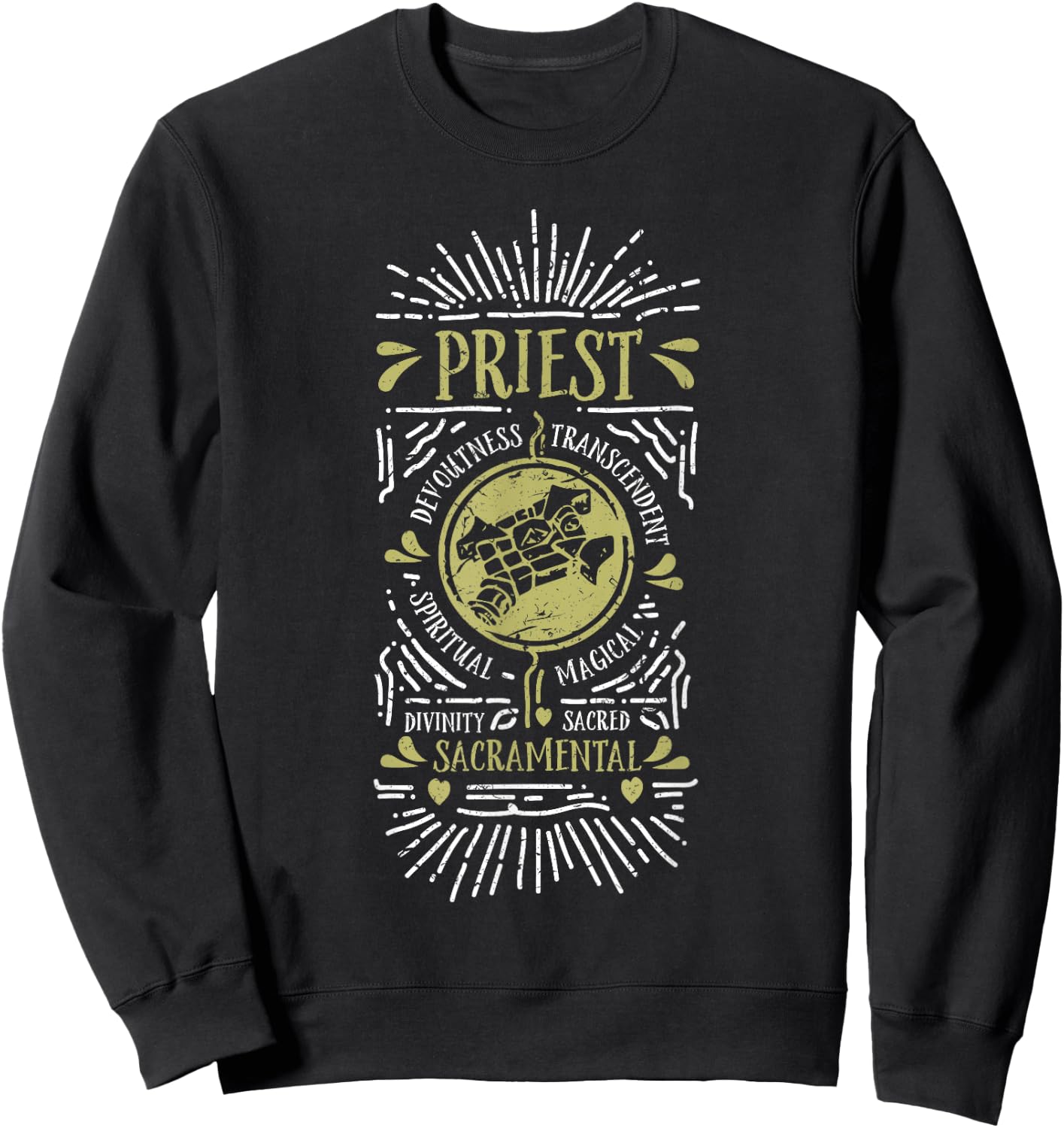 Wow Priest Role Playing Gamer Sweatshirt - Sweatshirt | Black
