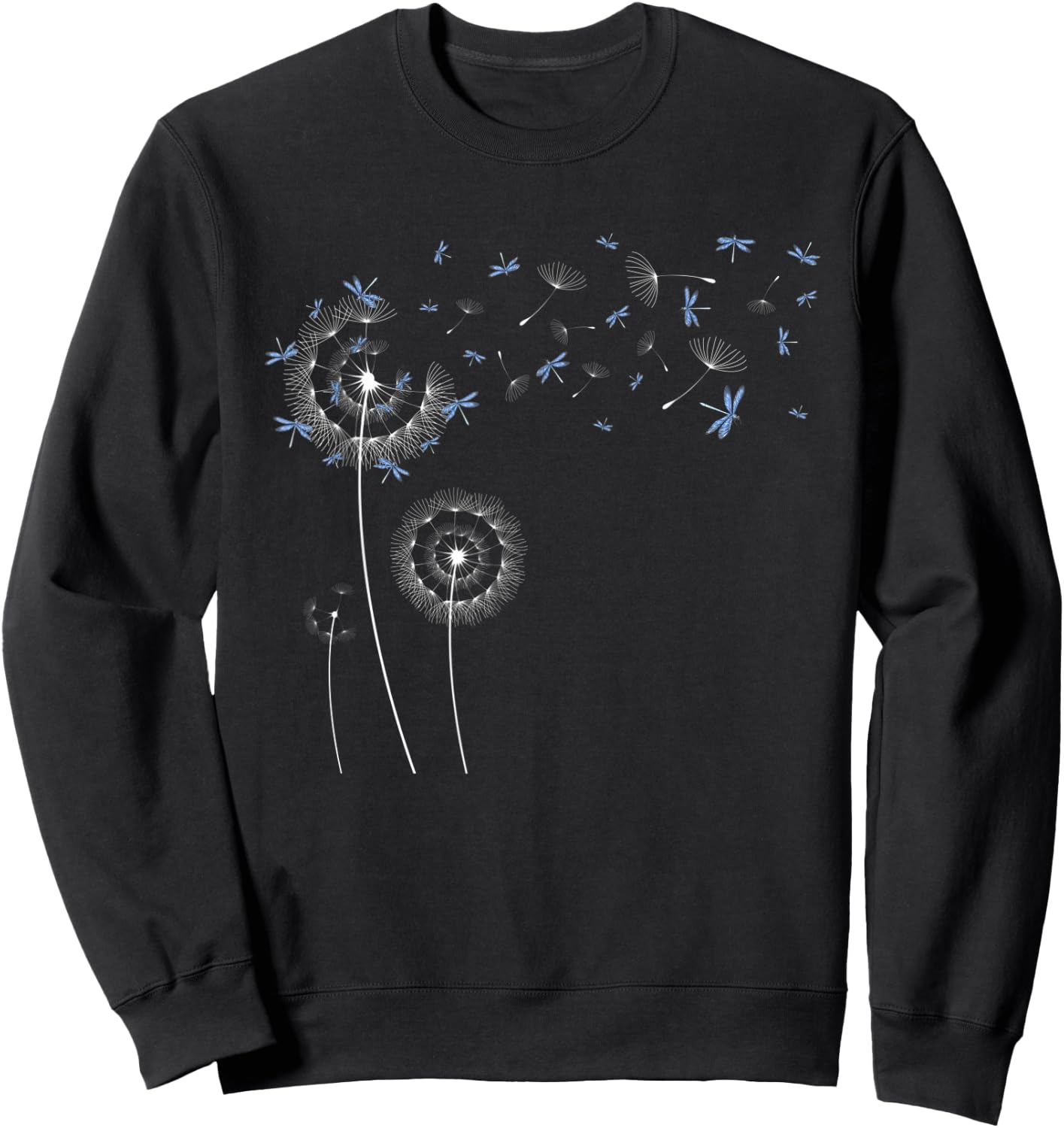 Dragonfly Puff Ball Cute Insect Dandelion Sweatshirt - Sweatshirt | Black