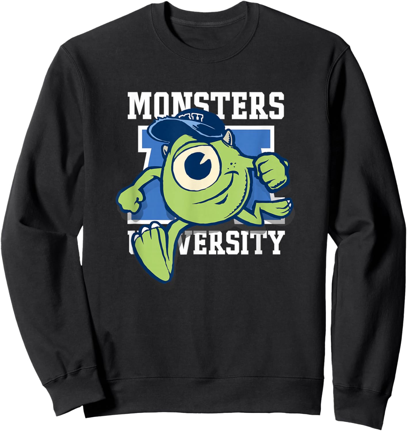 Disney Pixar Monsters University Mike Wazowski Big Portrait Sweatshirt - Sweatshirt | Black