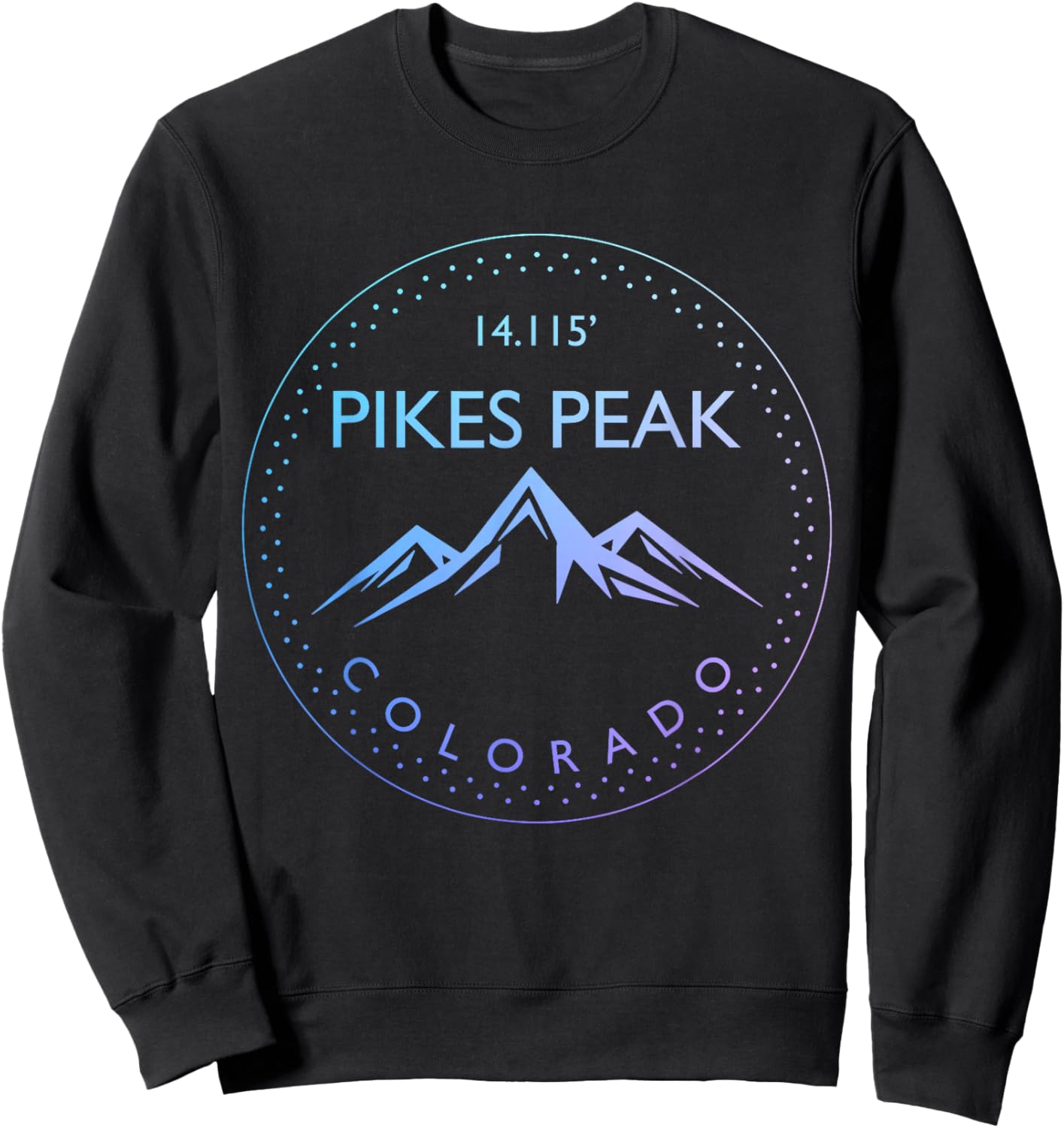 Pikes Peak Colorado Rocky Mountains Climbing Souvenirs Sweatshirt - Sweatshirt | Black