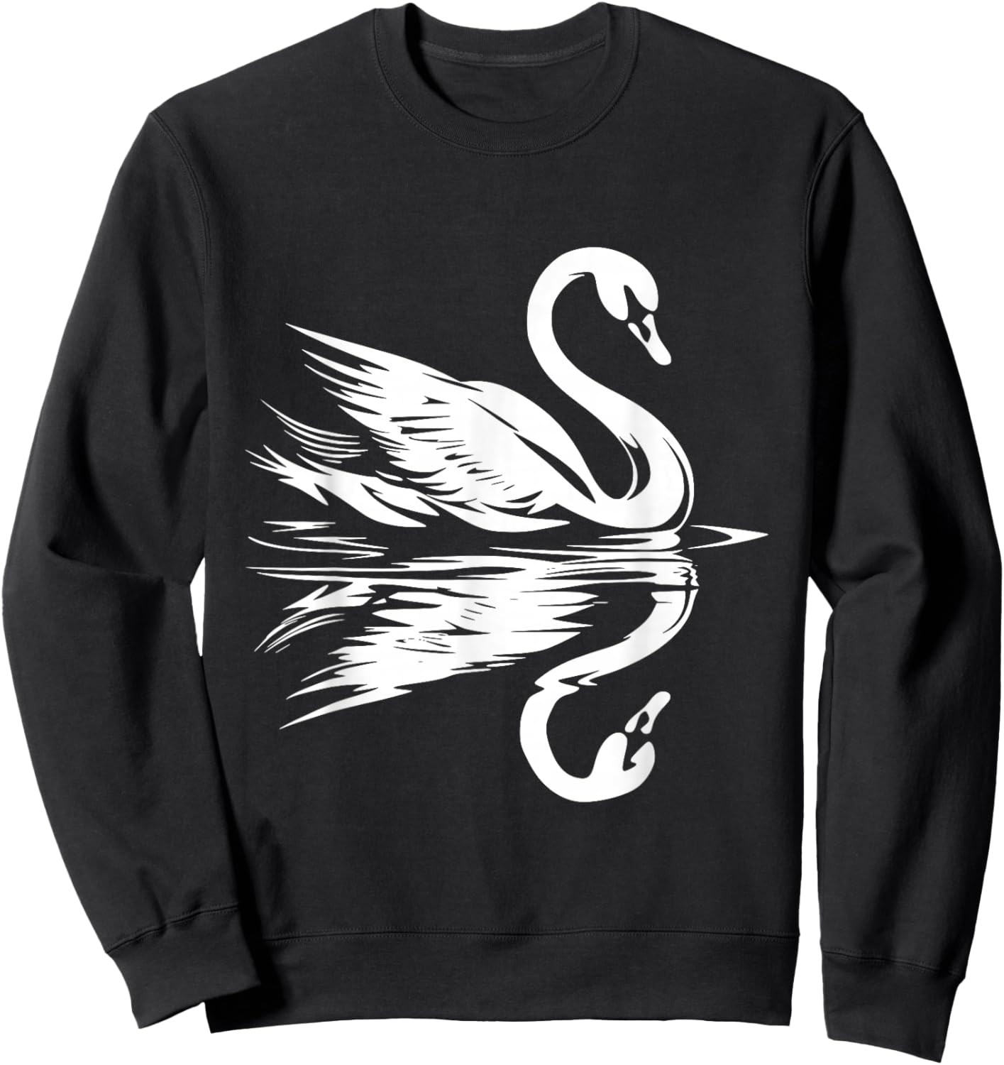 Cute Swan Sweatshirt - Sweatshirt | Black