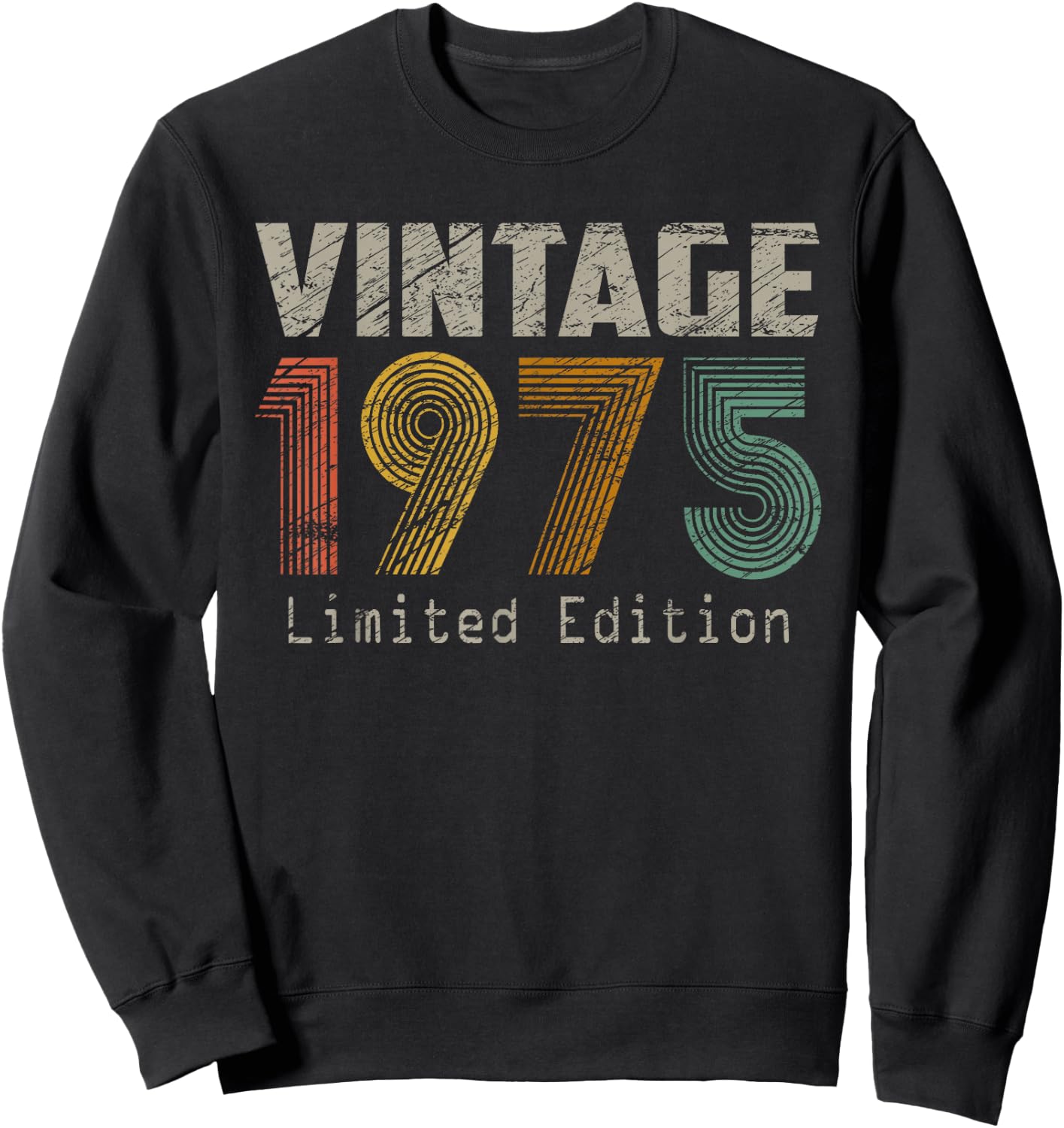 Vintage 1975 50th Birthday Gifts 50 Year Old Women Sweatshirt - Sweatshirt | Black