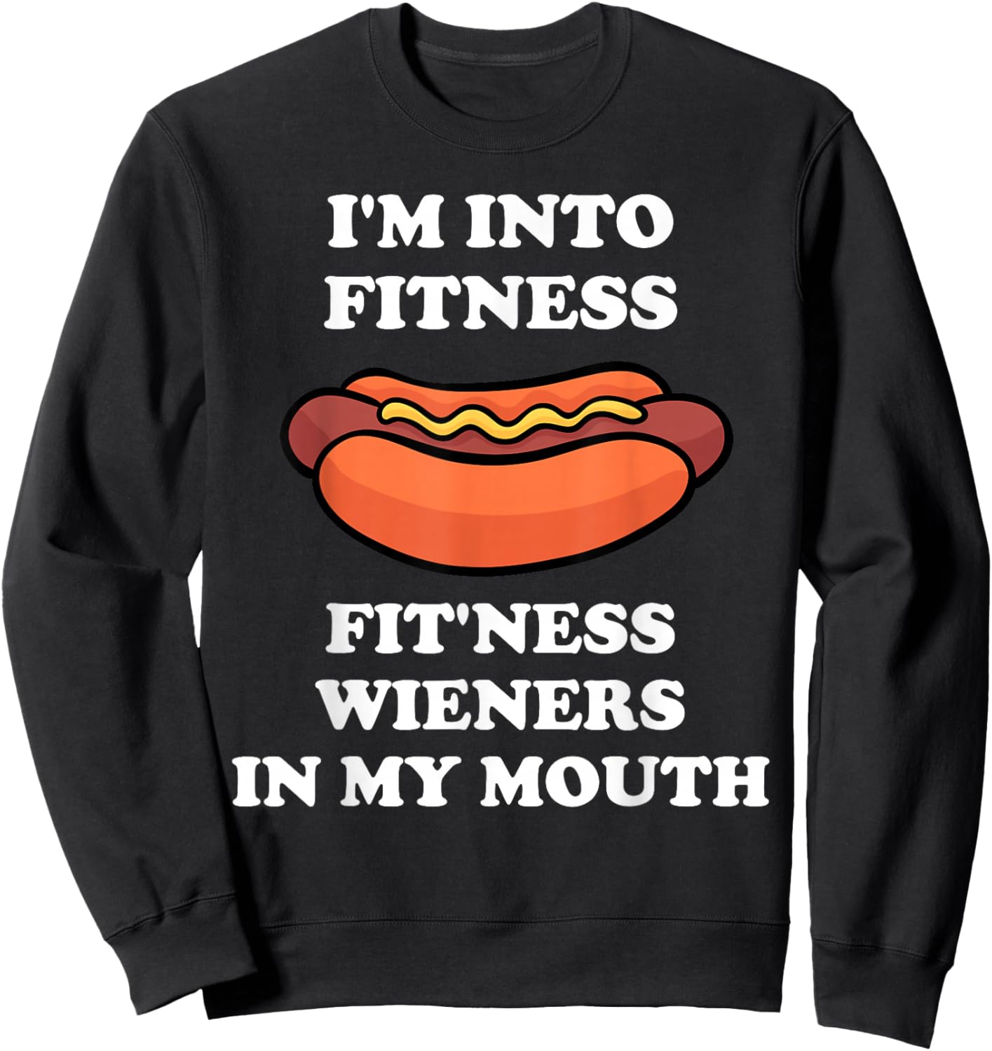 4th of July Funny Inappropriate Hotdog Women Sweatshirt - Sweatshirt | Black