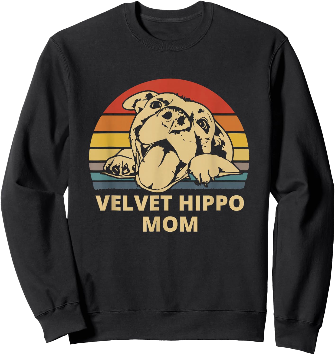 Velvet Hippo Mom - I Love My Pit Retro Vintage Resting Pit Sweatshirt - Sweatshirt | Black