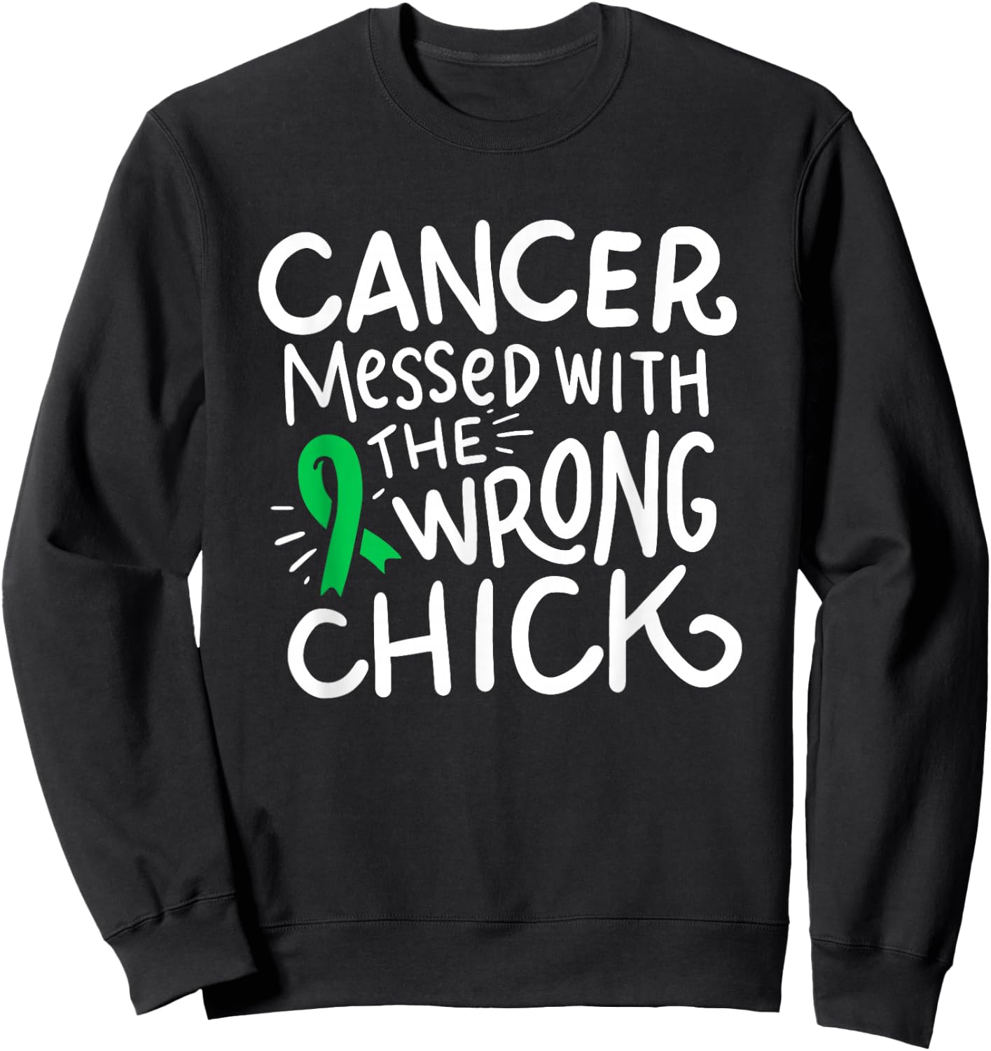 Gallbladder Cancer Survivor Bile Duct Chemo Green Ribbon Sweatshirt - Sweatshirt | Black