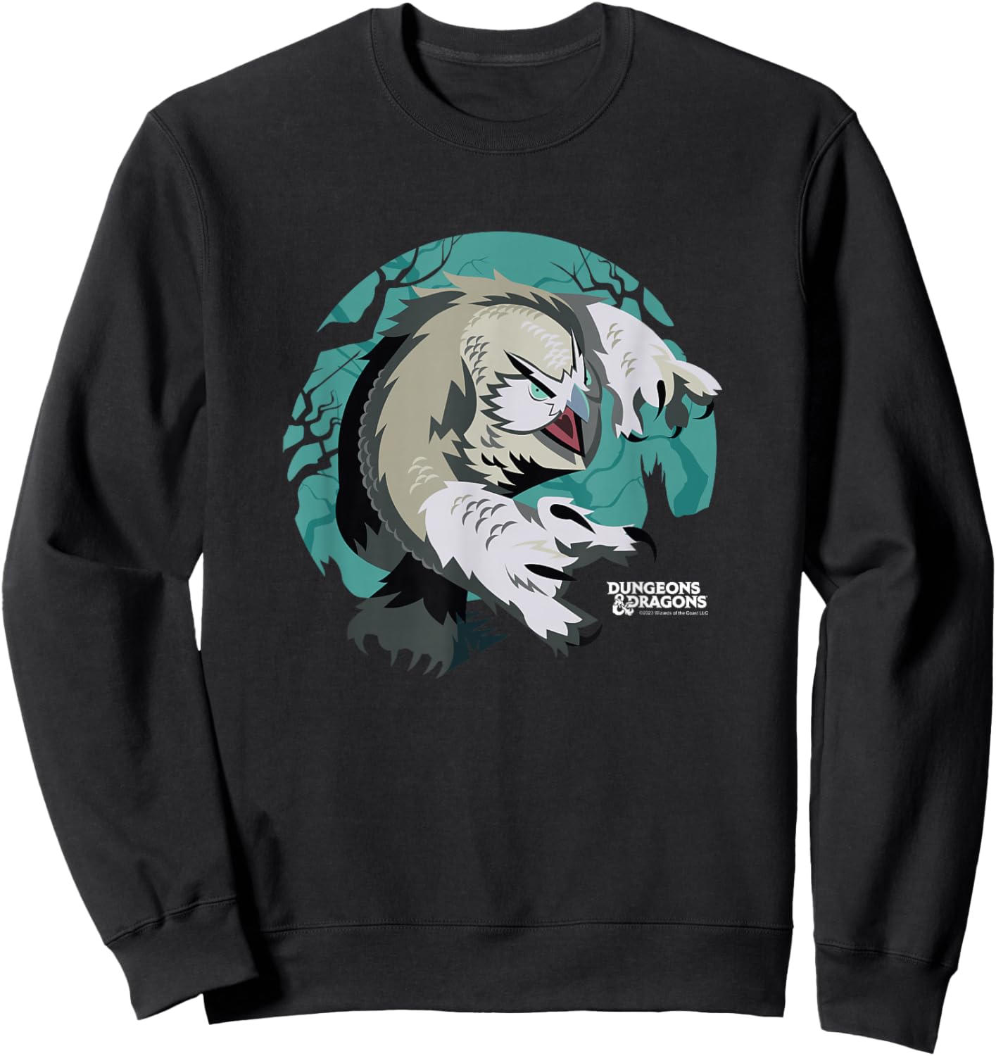 Dungeons & Dragons Owlbear Monster Woods Logo Sweatshirt - Sweatshirt | Black