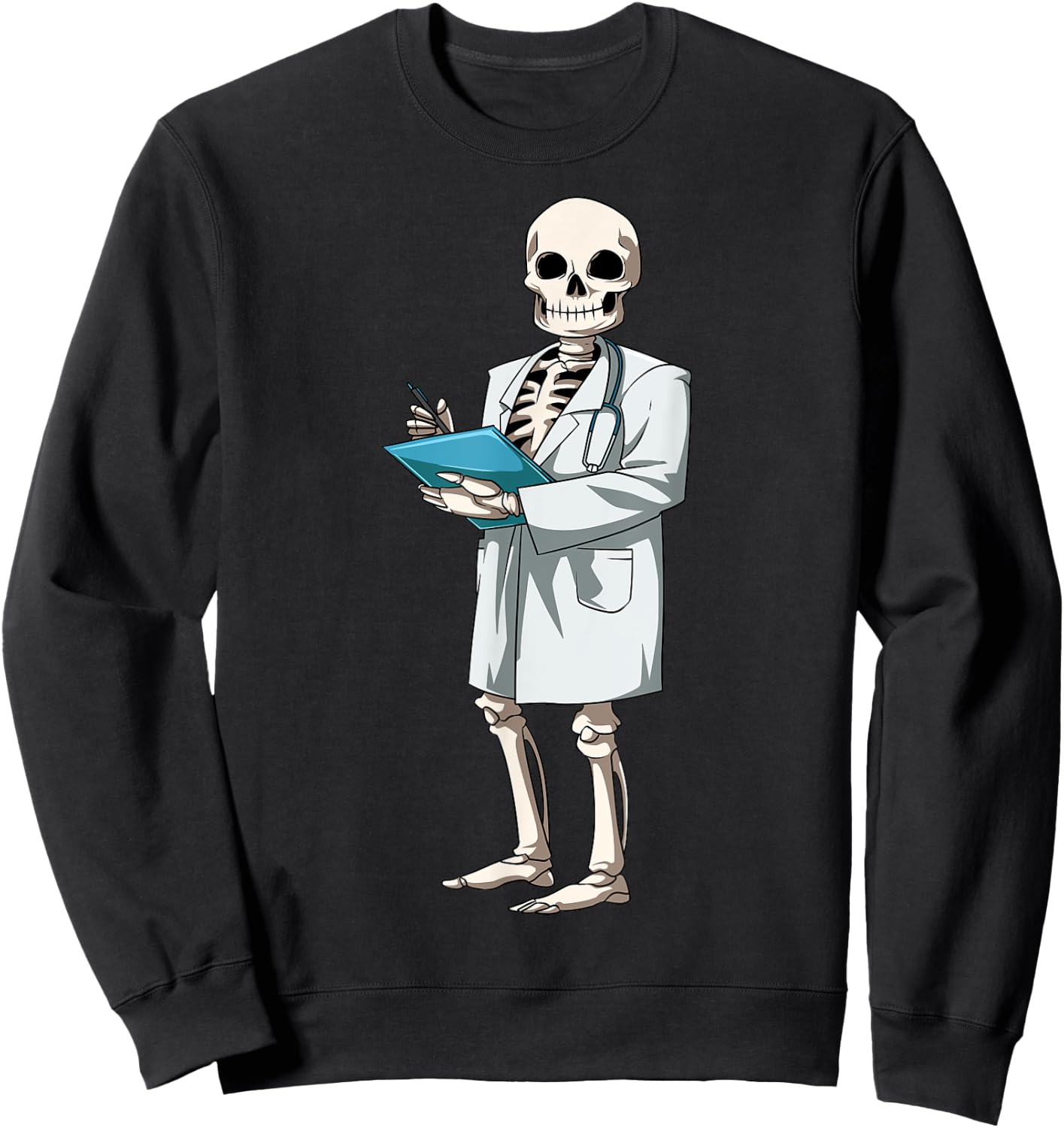 Nurse Halloween Skeleton Doctor Halloween Medical Skeleton Sweatshirt - Sweatshirt | Black