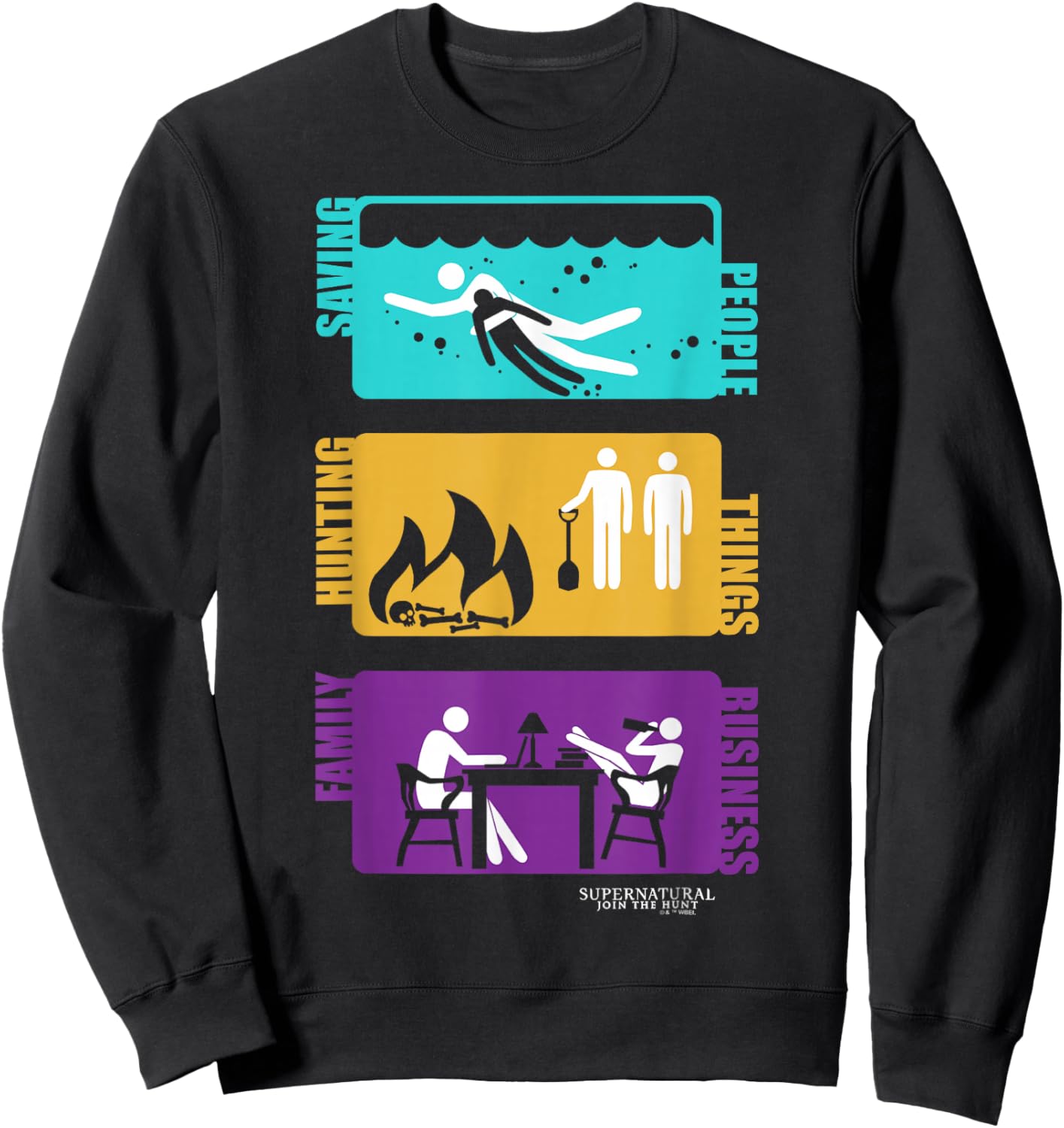 Supernatural Saving People Hunting Things Family Business Sweatshirt - Sweatshirt | Black
