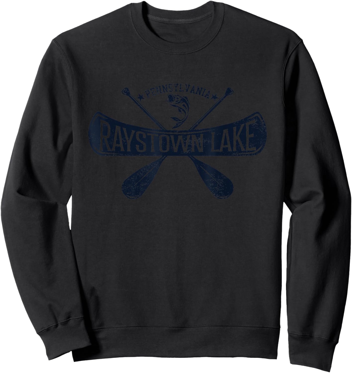 Raystown Lake Pennsylvania Vintage Distressed Sweatshirt - Sweatshirt | Black