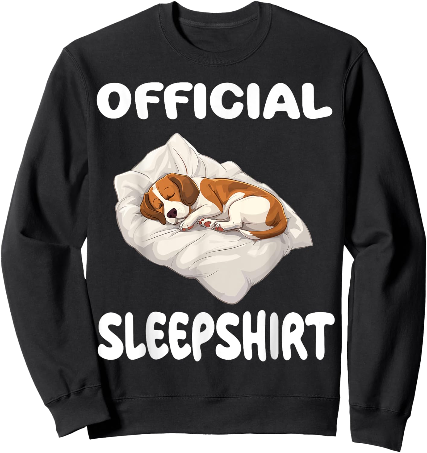 Beagle Dog Official Sleepshirt Pajamas Nightgown Men Women Kids Sweatshirt - Sweatshirt | Black