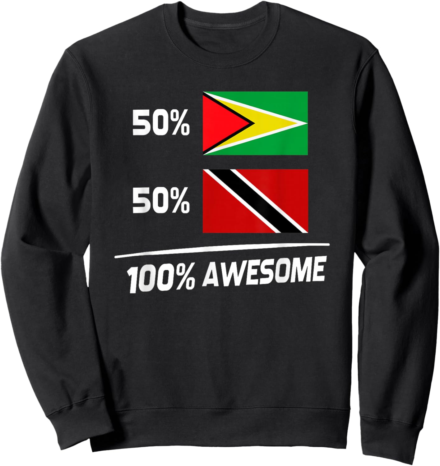 Guyanese Trinidadian Flag Guyana Trinidad Tobago Sweatshirt - Sweatshirt | Black