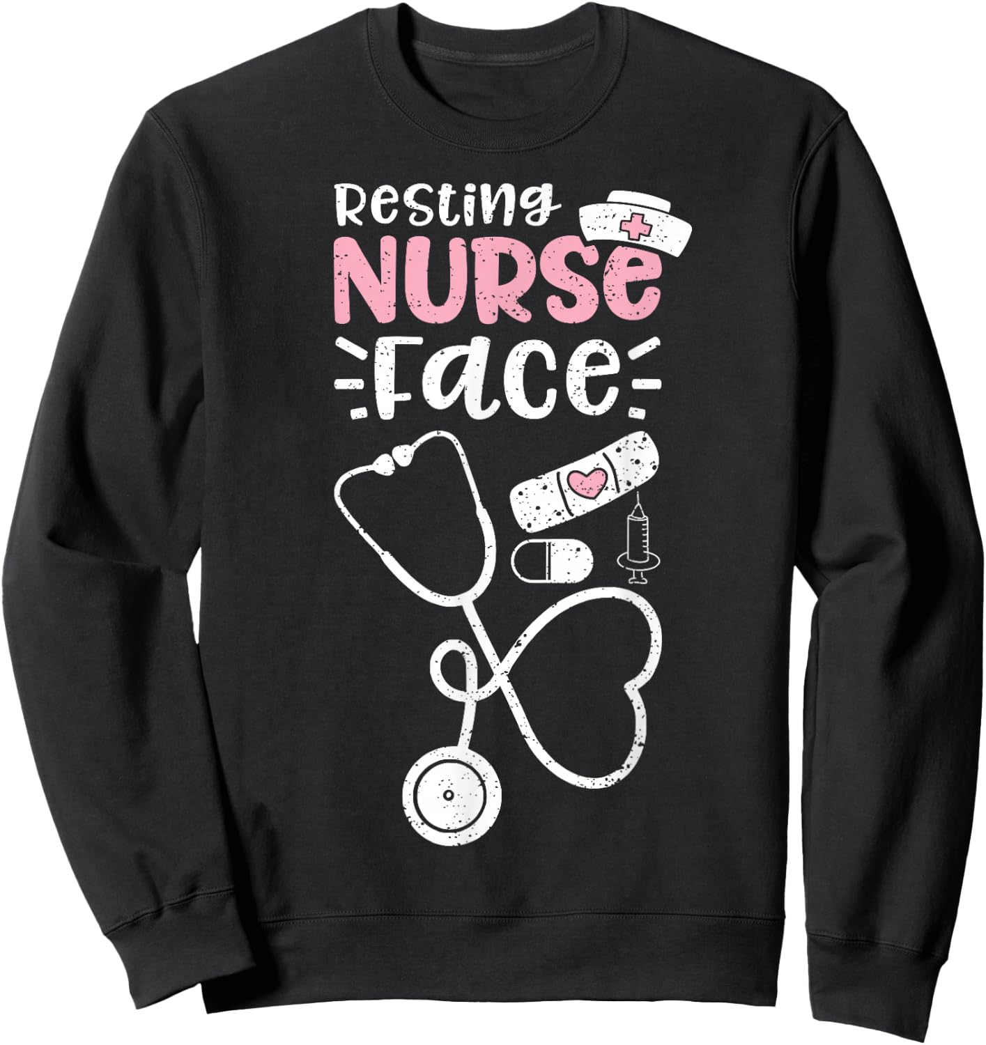 Resting Nurse Face Sweatshirt - Sweatshirt | Black