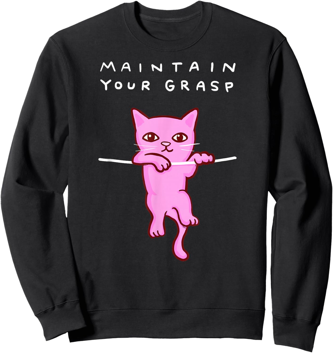 Threadless Nathan W. Pyle Maintain Your Grasp Graphic Sweatshirt - Sweatshirt | Black