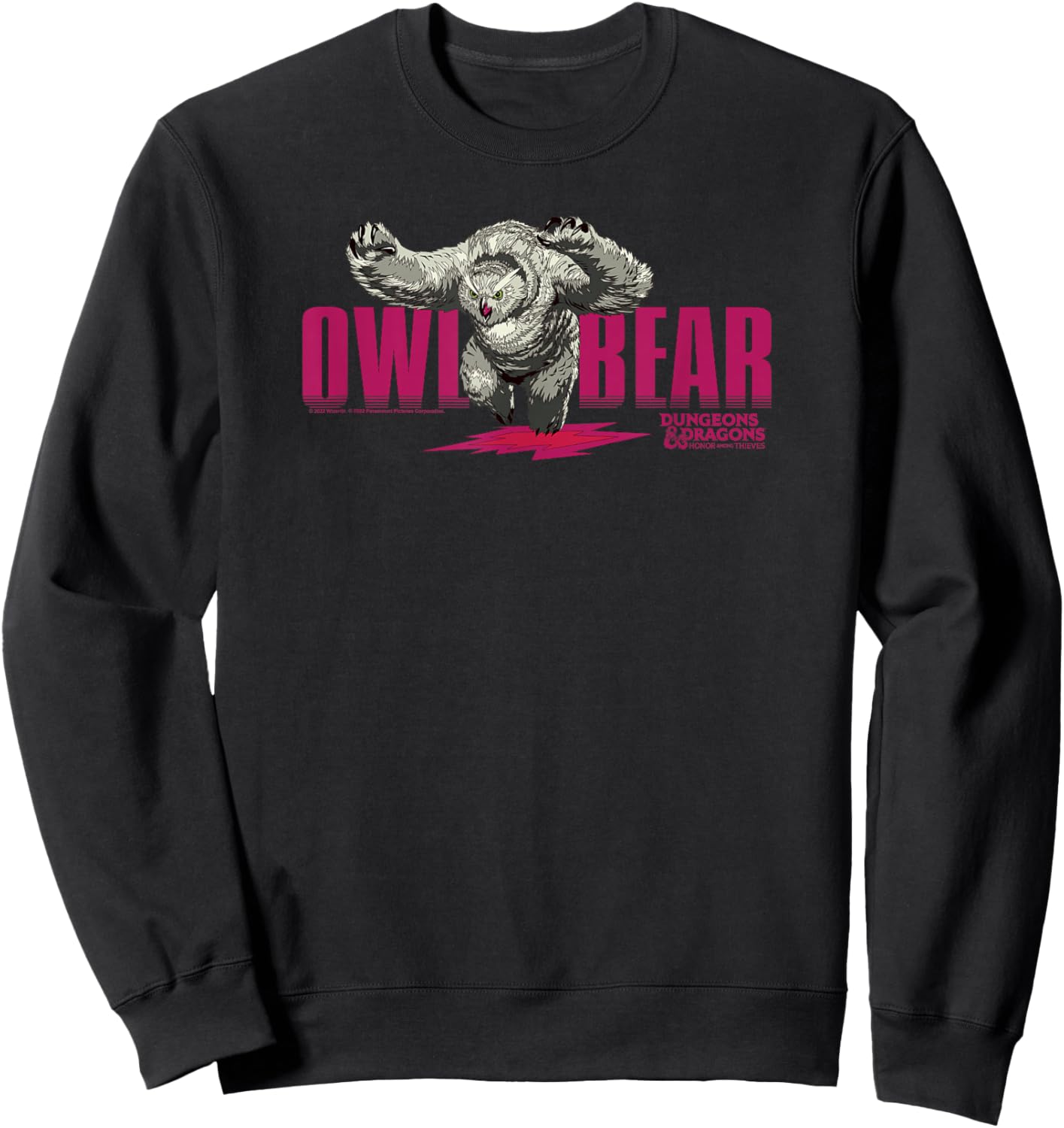 Dungeons & Dragons: Honor Among Thieves Owlbear Center Logo Sweatshirt - Sweatshirt | Black