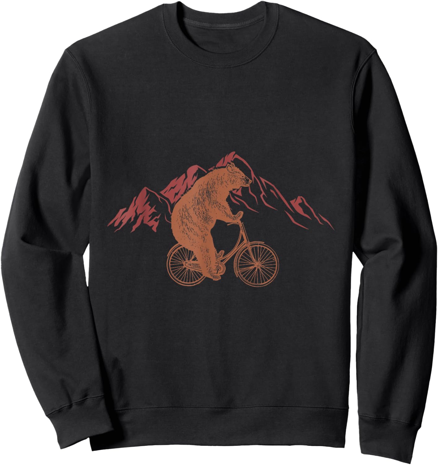 Bear Riding A Bicycle Sweatshirt - Sweatshirt | Black
