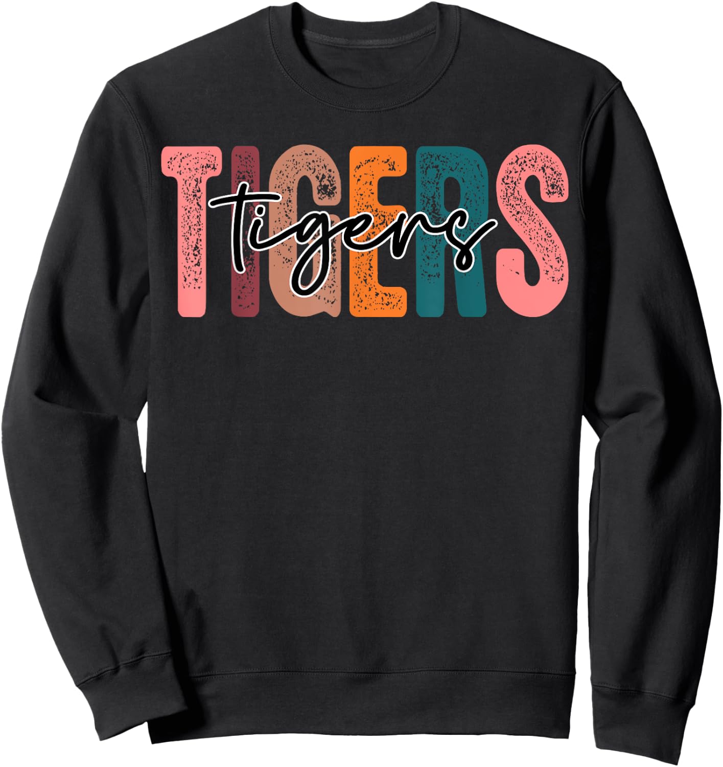 Tigers School Sports Fan Team Spirit Sweatshirt - Sweatshirt | Black