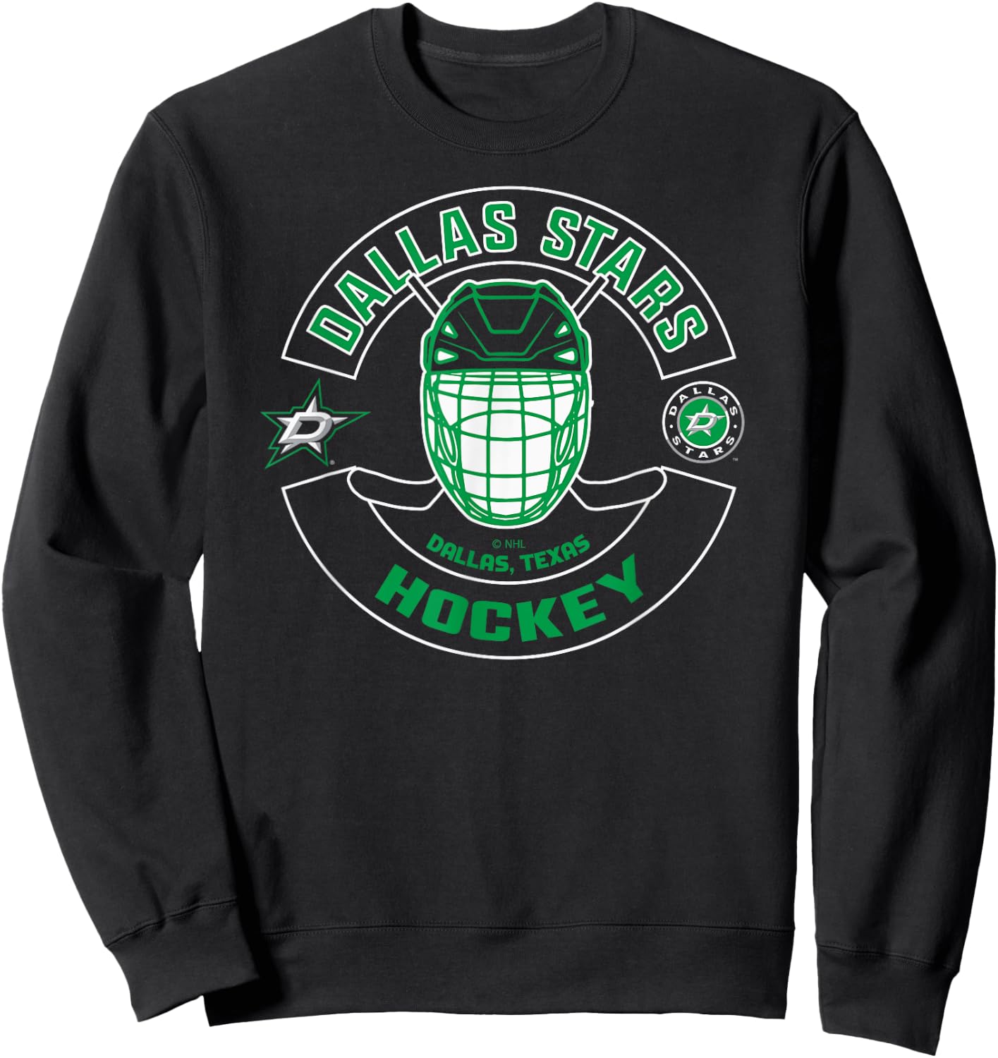 Dallas Stars Mask Black Officially Licensed Sweatshirt - Sweatshirt | Black