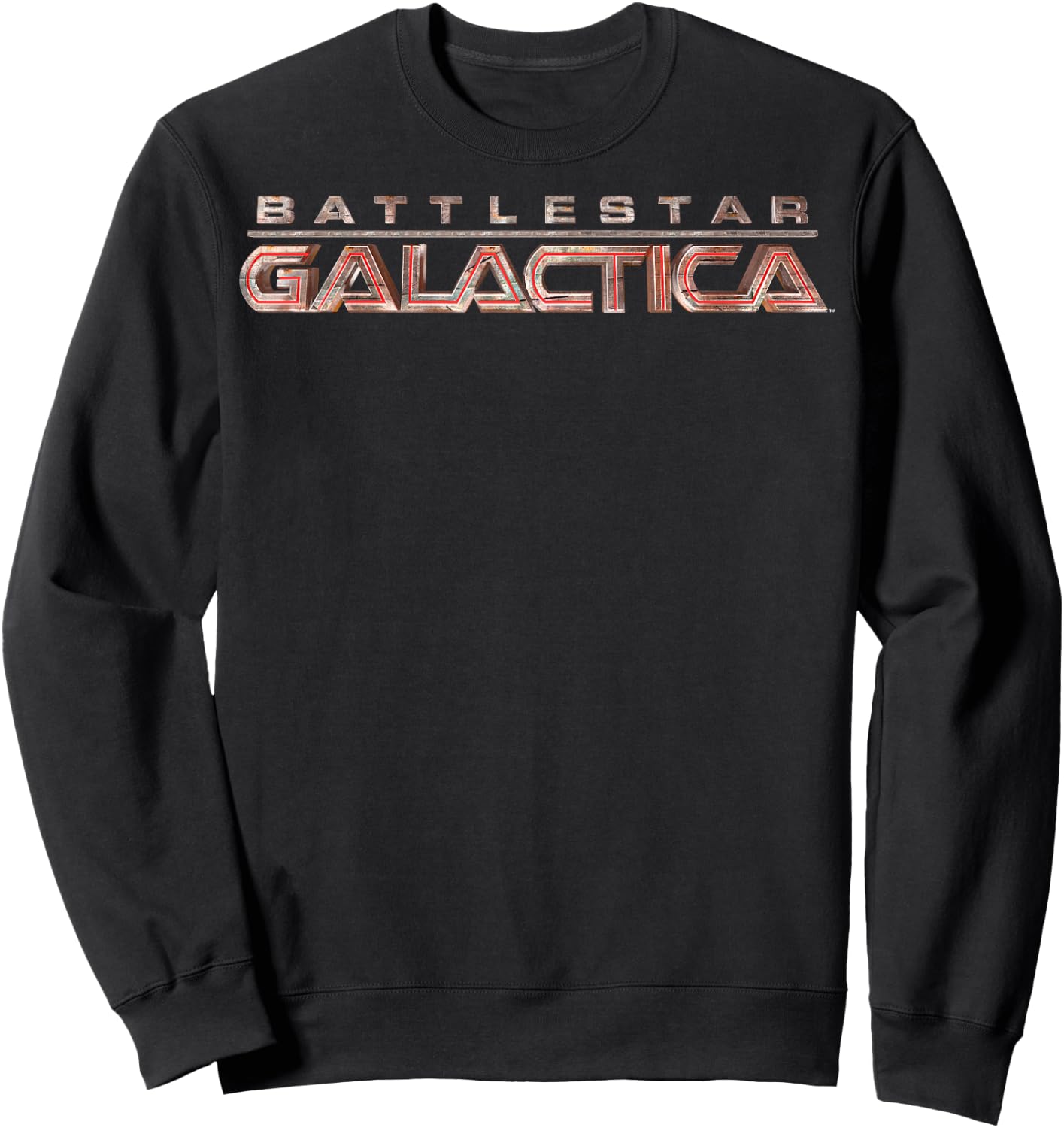 Battlestar Galactica Red Title Logo Sweatshirt - Sweatshirt | Black