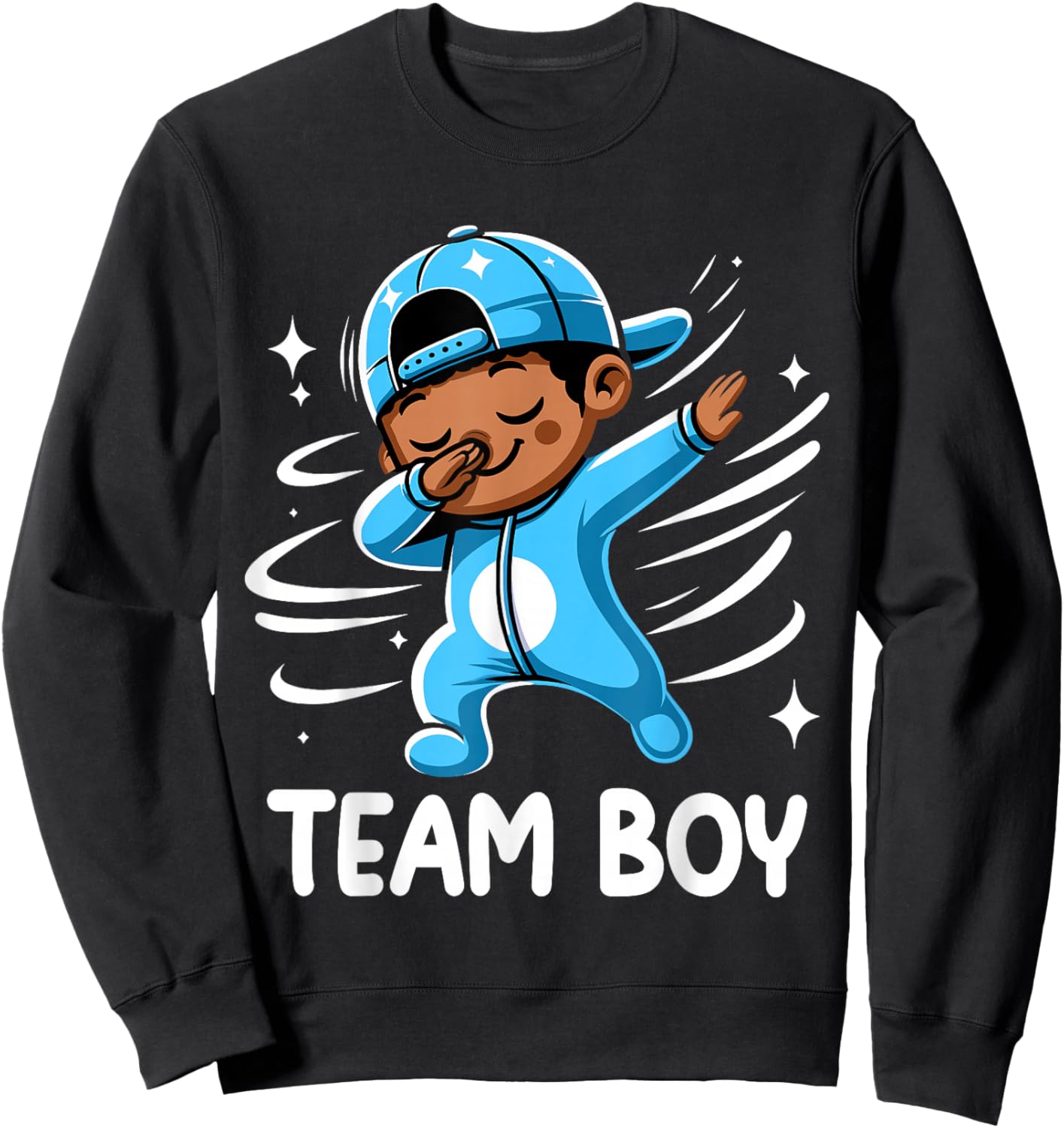 Gender Reveal Party Team Boy Baby Announcement Sweatshirt - Sweatshirt | Black