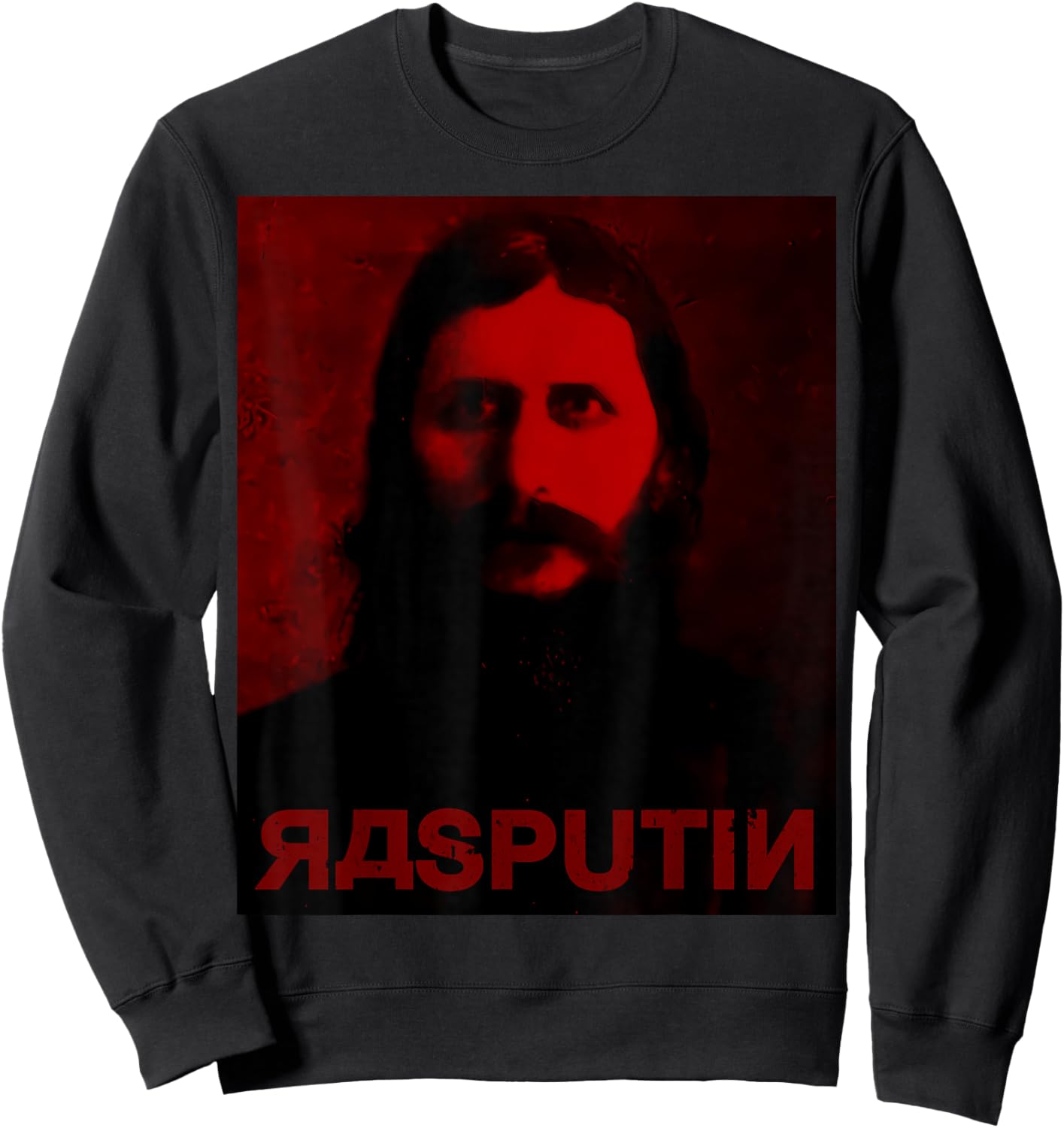 andrea tristano Grigori Yefimovich Rasputin Portrait Dark Red Black Art , Small Sweatshirt - Sweatshirt | Black