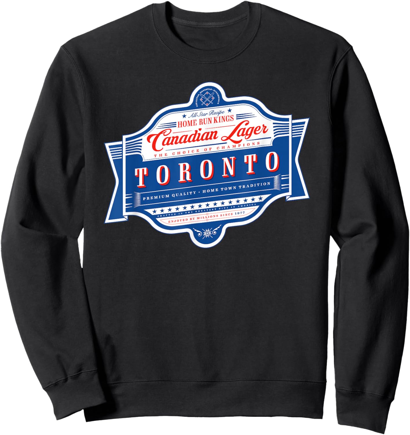 Vintage Toronto Beer Label - Cananadian Pride Sweatshirt - Sweatshirt | Black
