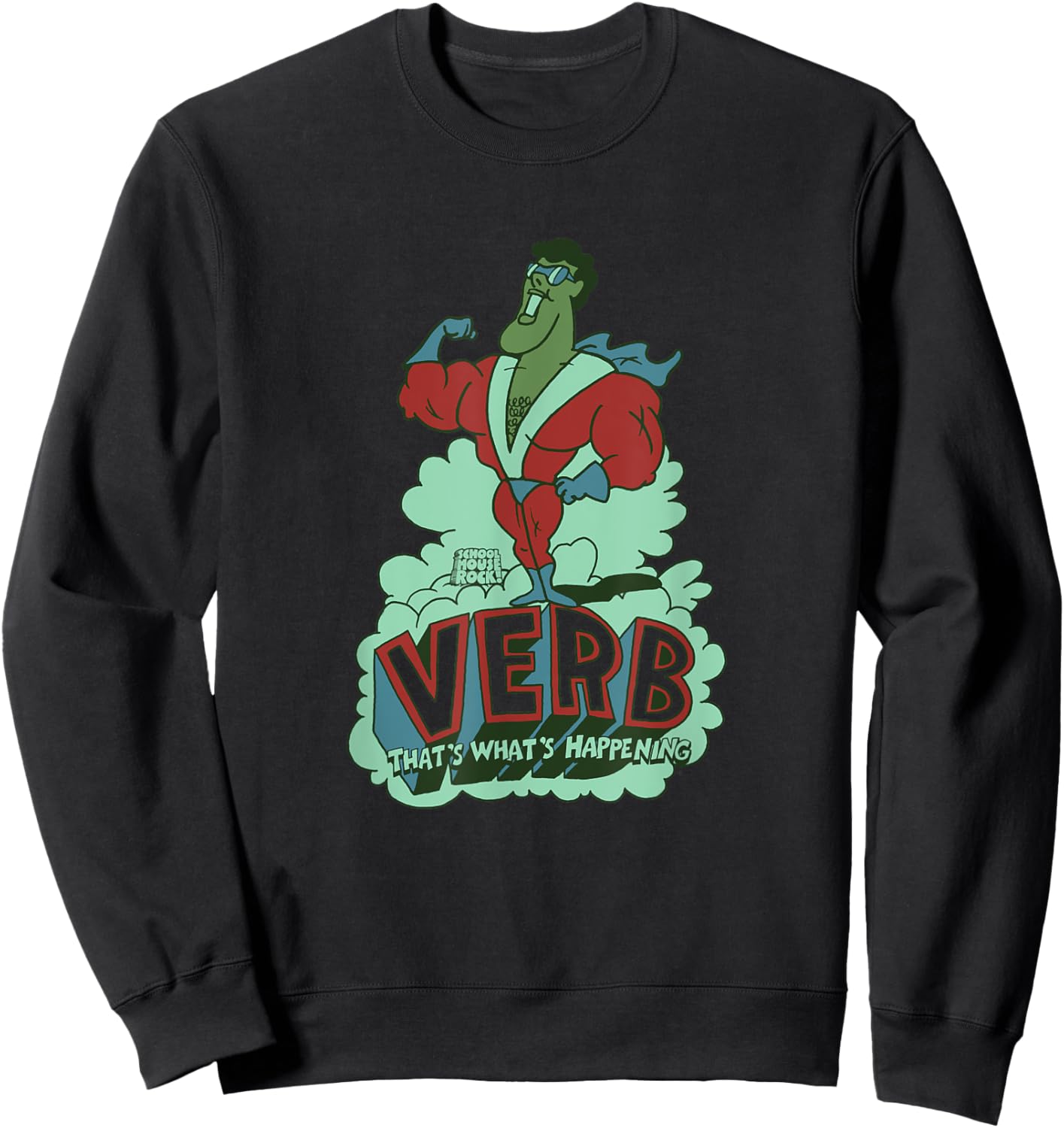 Ripple Junction x Ripple Junction x Schoolhouse Rock Verb Sweatshirt - Sweatshirt | Black