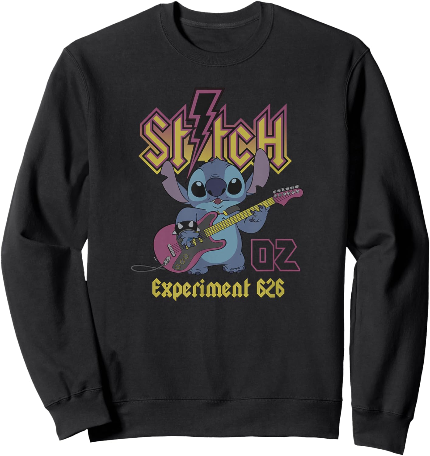 Disney Lilo & Stitch Rock Concert Experiment 626 Band Sweatshirt - Sweatshirt | Black