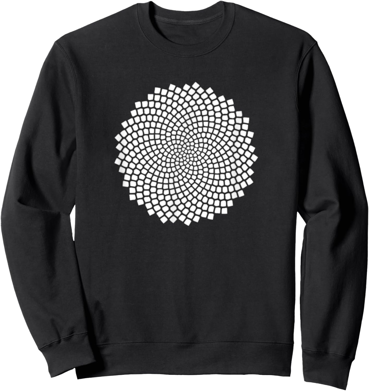 Sunflower Seeds Fibonacci Spiral Golden Ratio Mathematics Sweatshirt - Sweatshirt | Black