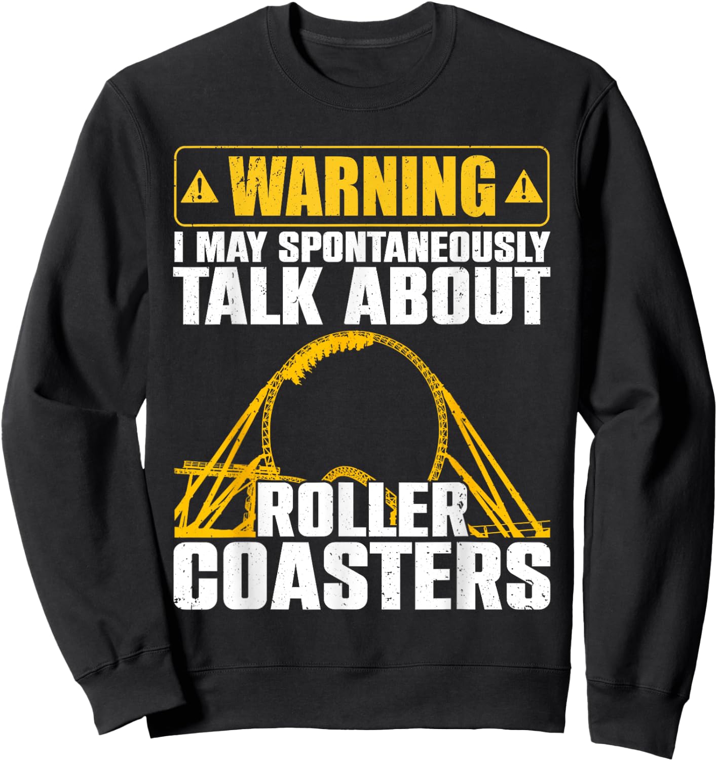 Cute Roller Coaster Women Ride Rollercoaster Lovers Sweatshirt - Sweatshirt | Black