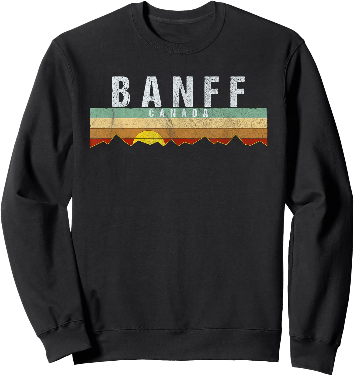 Vintage Banff Canada Retro Sweatshirt - Sweatshirt | Black