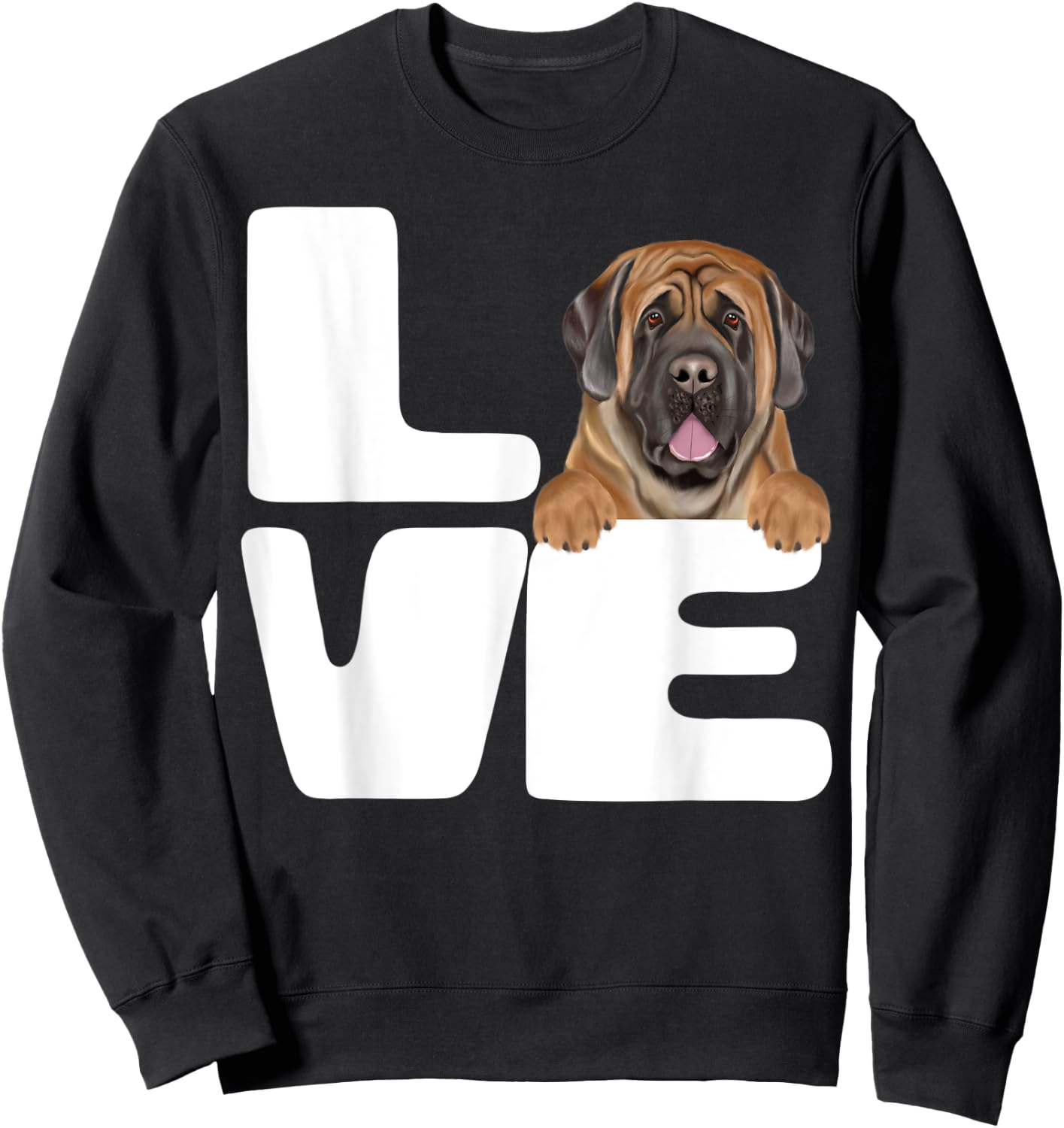 I Love My Mastiff Dog Lover Women Kids Sweatshirt - Sweatshirt | Black
