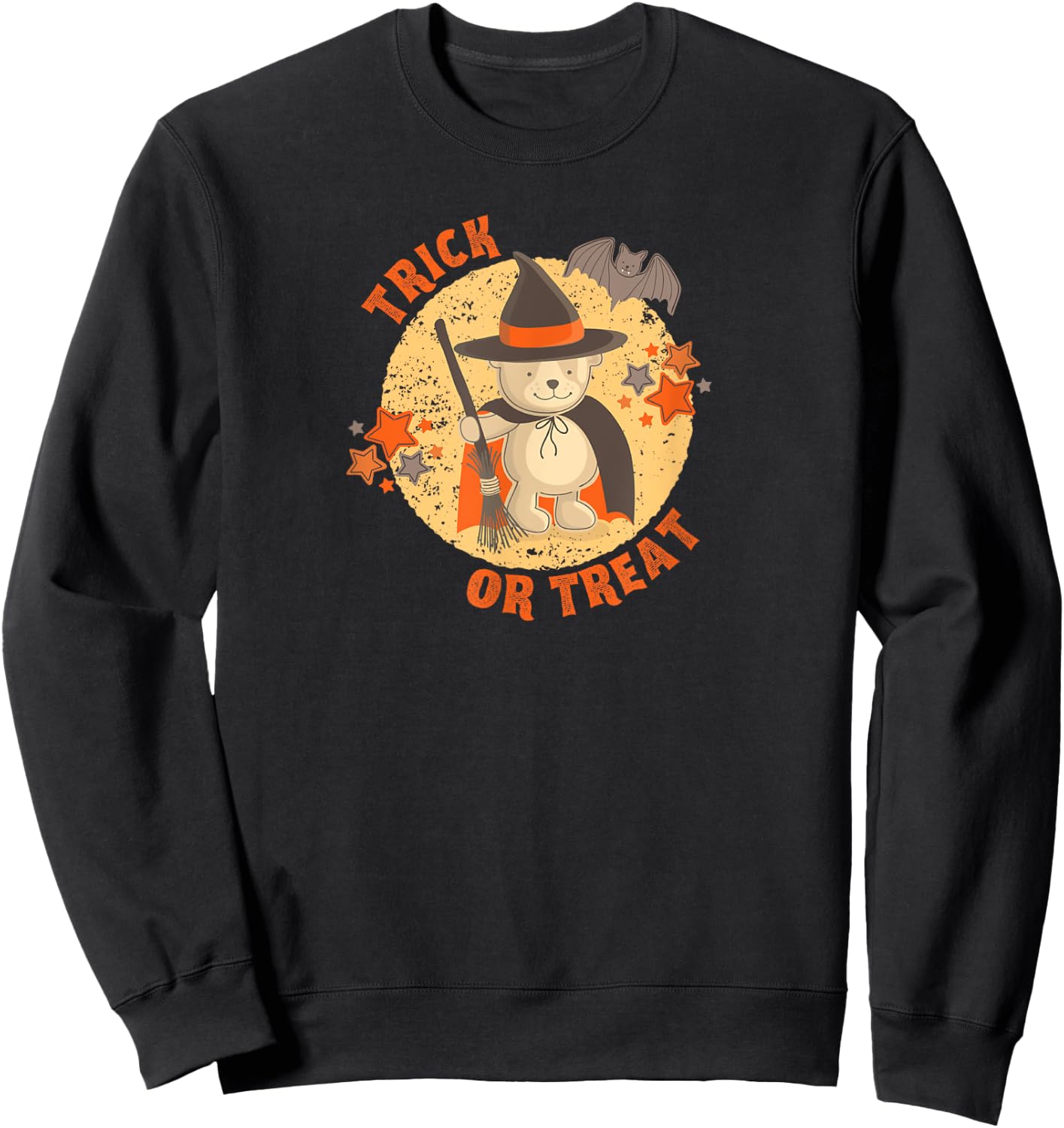 Cute Trick or Treat Witch Warlock Bear Sweatshirt - Sweatshirt | Black