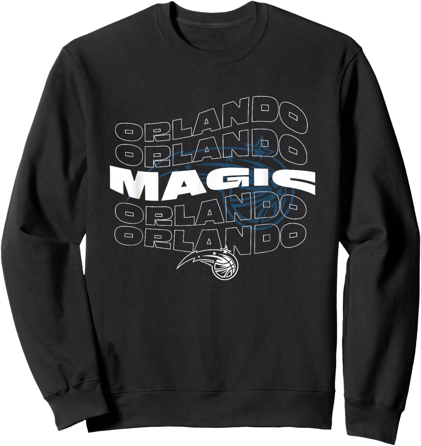 NBA Orlando Magic Wave Outline Team Logo Sweatshirt - Sweatshirt | Black