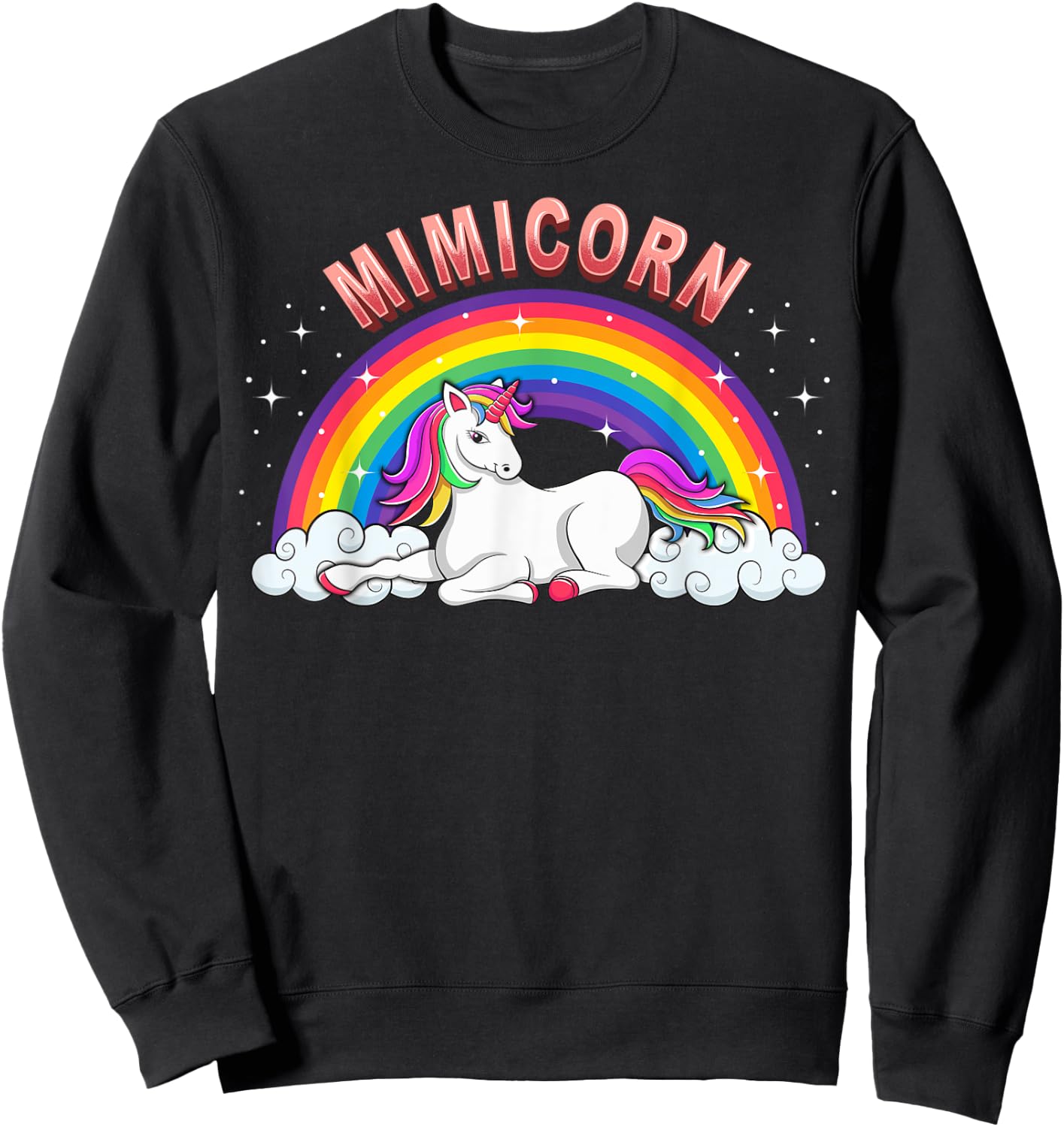 Mimicorn Shirt Mimi Unicorn Cute Graphic Sweatshirt - Sweatshirt | Black