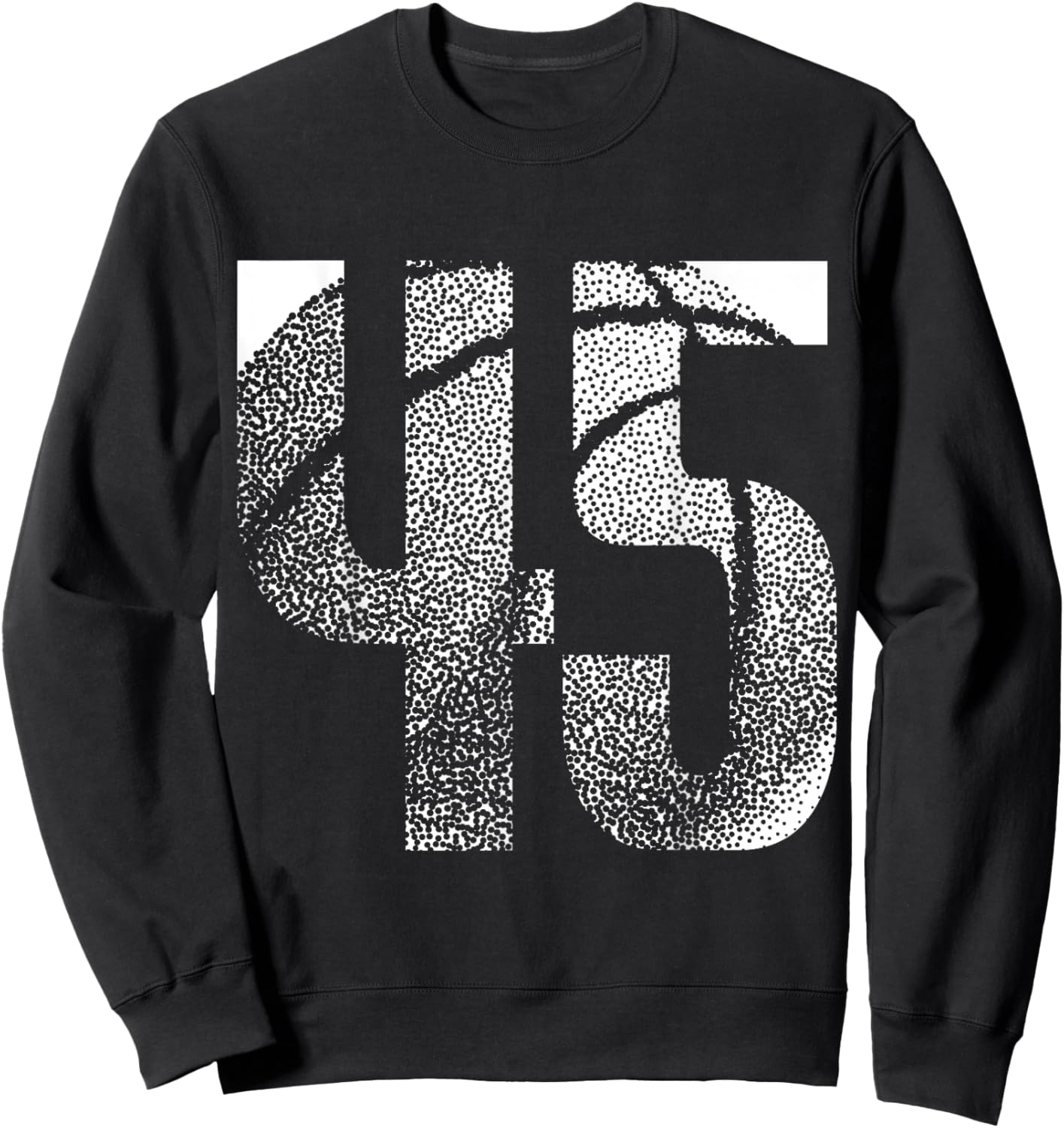 45th Birthday Men Basketball Player Basketball 45 Years Old Sweatshirt - Sweatshirt | Black