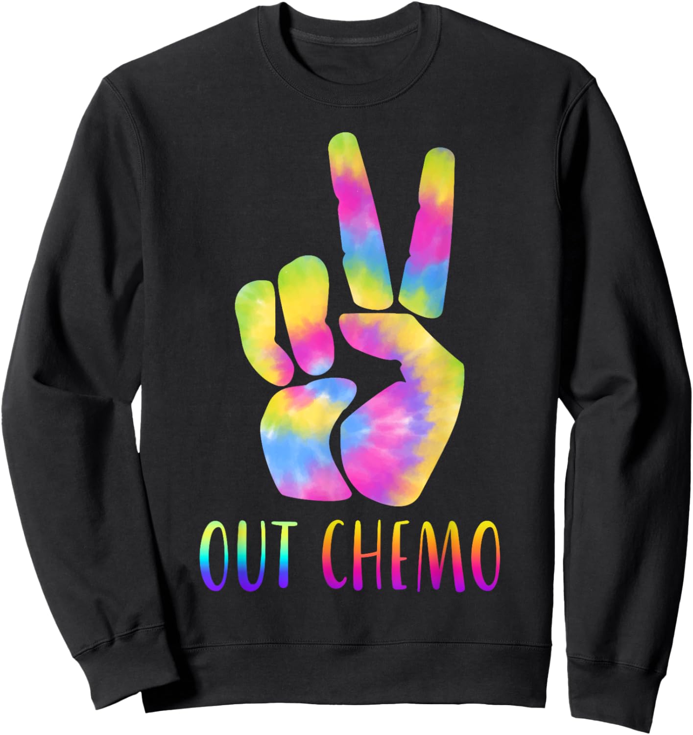 Peace-Out Chemo Last Day Of Chemo End Chemotherapy Cancer Sweatshirt - Sweatshirt | Black