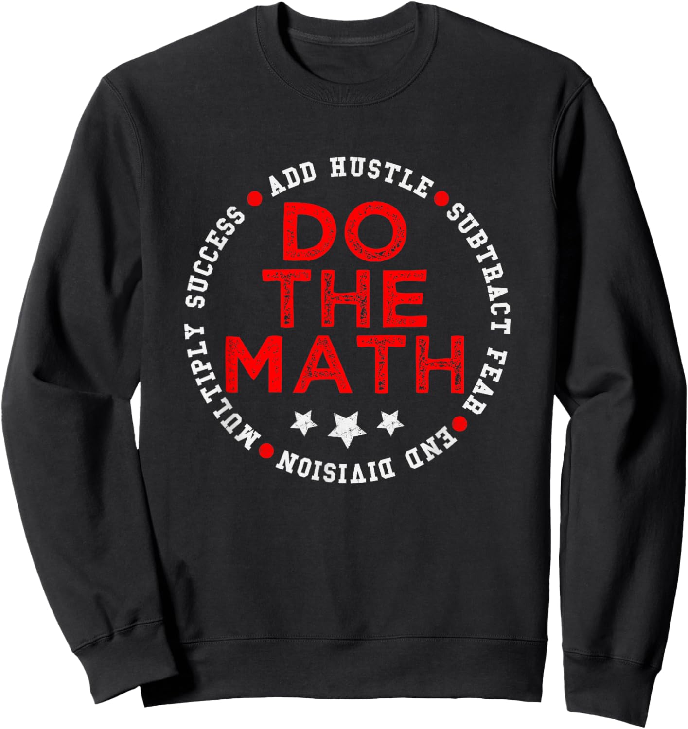 Red Do The Math Red Color Graphic Sweatshirt - Sweatshirt | Black