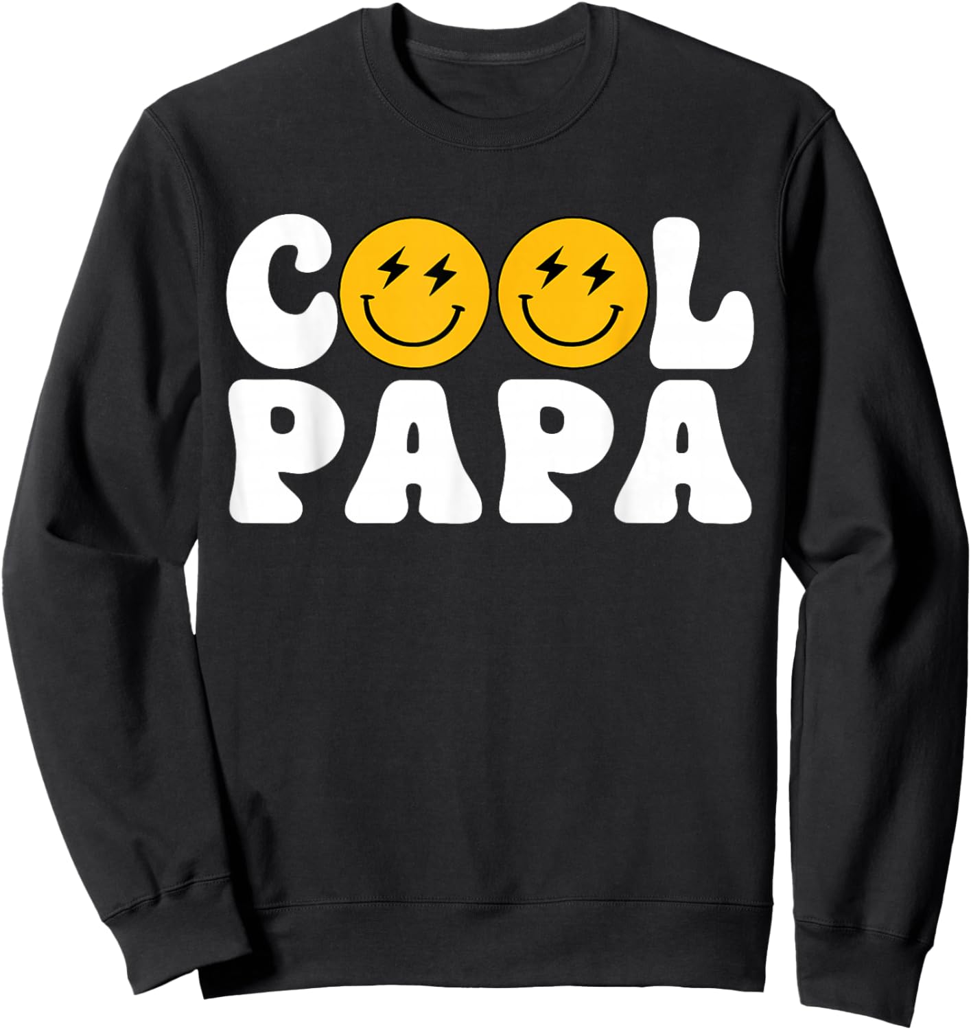 Papa One Happy Dude Birthday Theme Family Matching Sweatshirt - Sweatshirt | Black