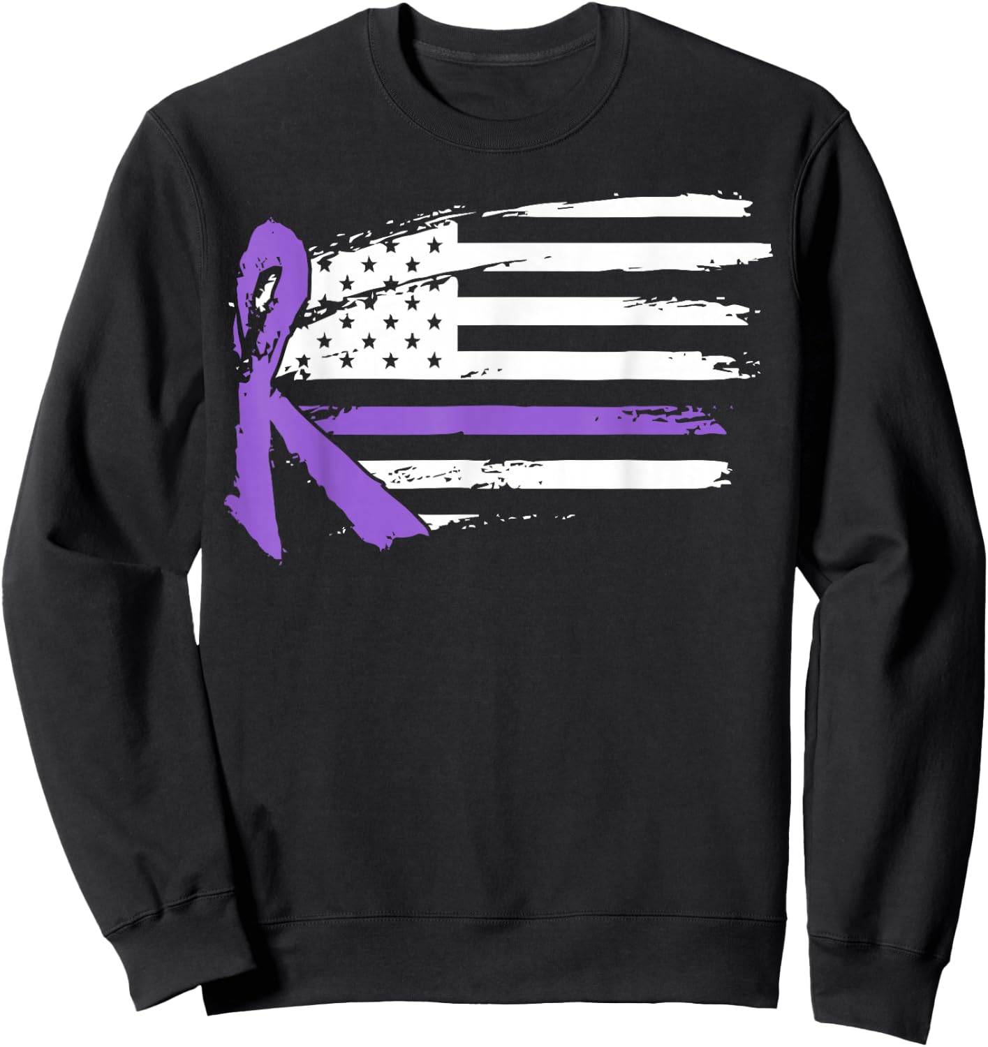 Lupus Awareness Month American Flag Autoimmune Disease Sweatshirt - Sweatshirt | Black