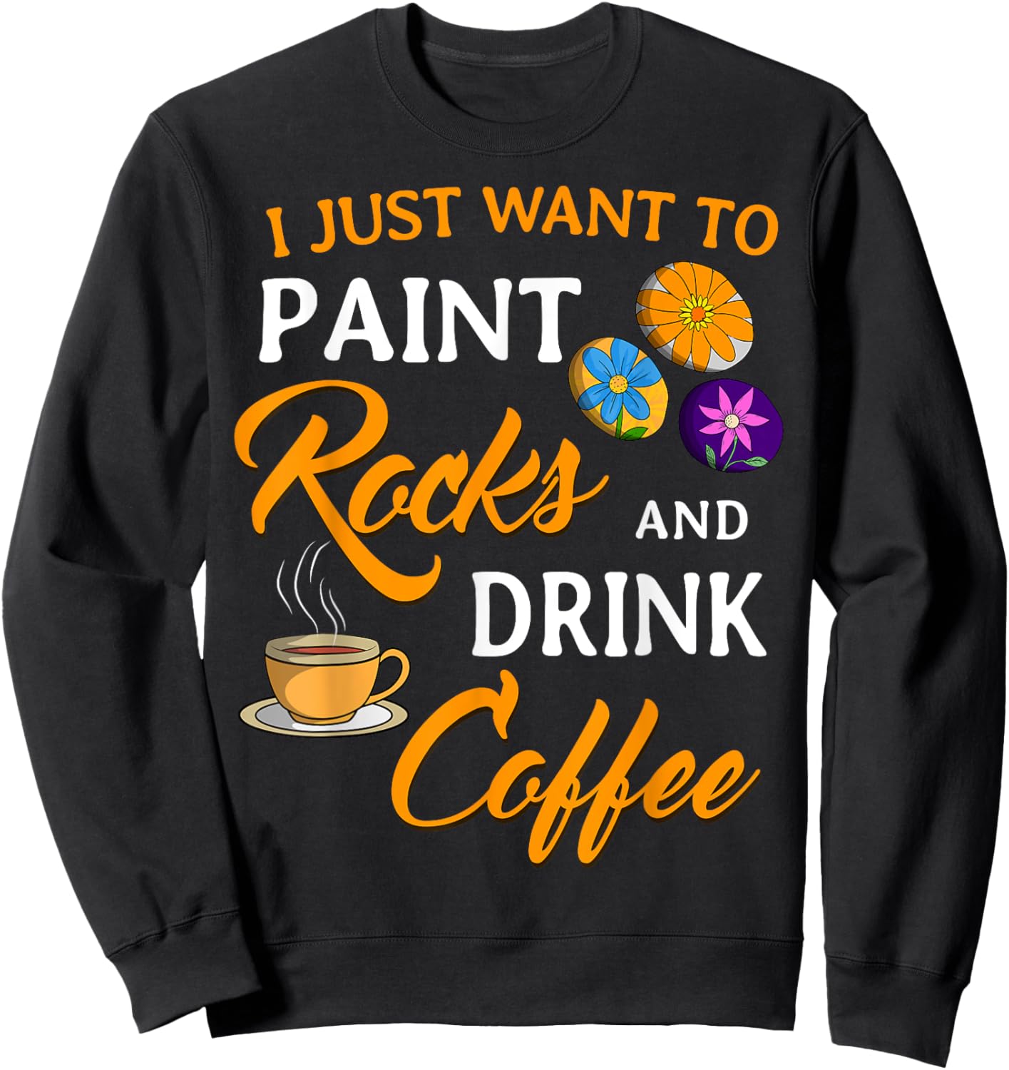 Rock Painting Cave Drawing Painter Parietal Art Coffee Lover Sweatshirt - Sweatshirt | Black