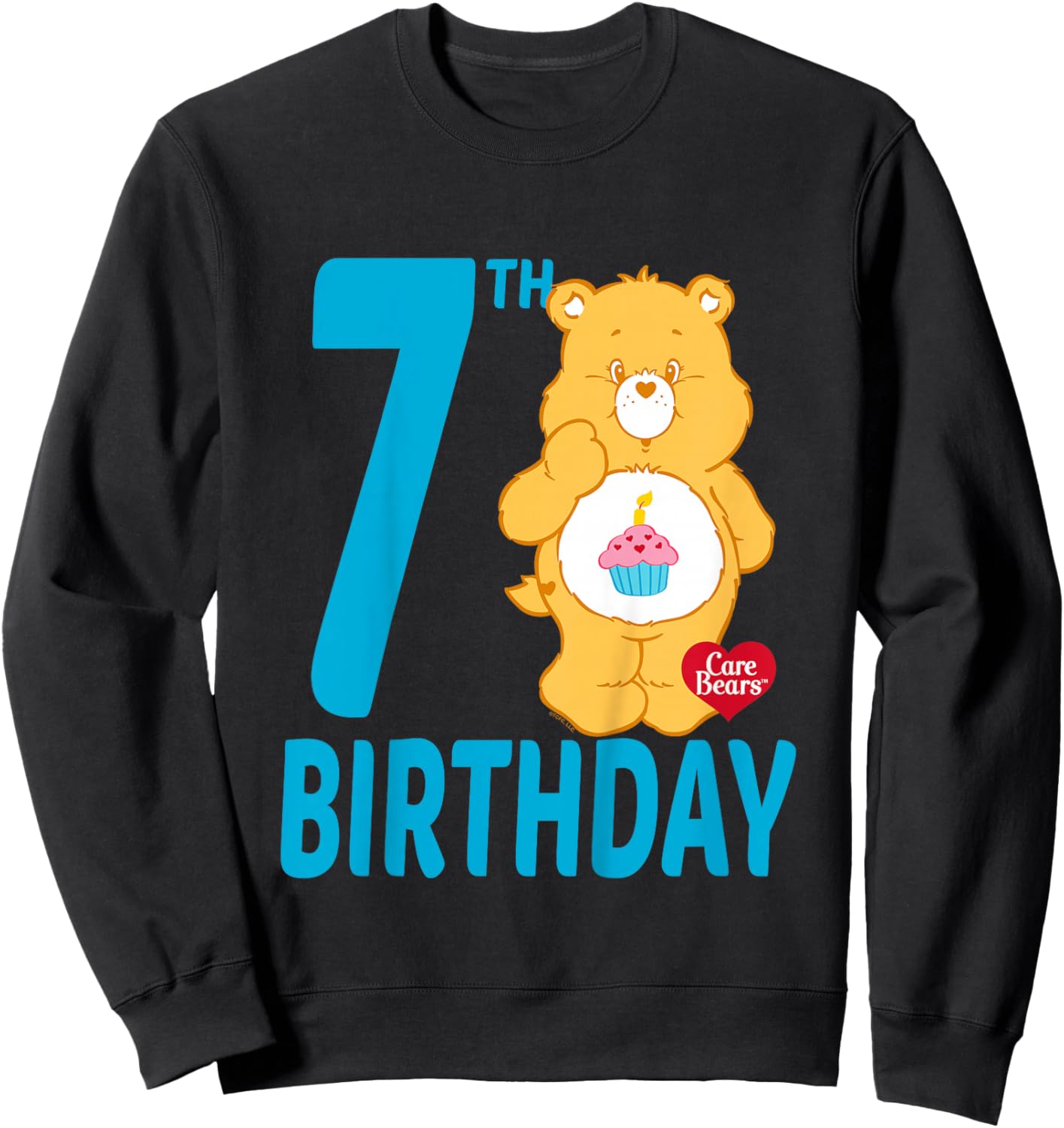 Care Bears Birthday Bear Celebrates A 7th Birthday Sweatshirt - Sweatshirt | Black