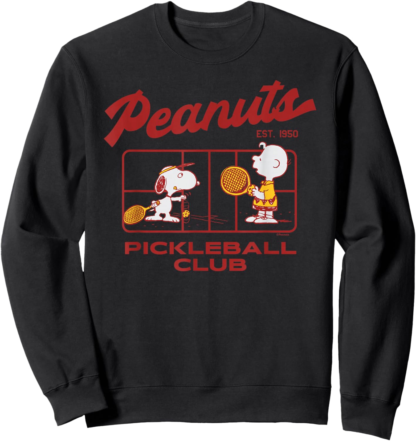 Peanuts - Pickleball Club Sweatshirt - Sweatshirt | Black