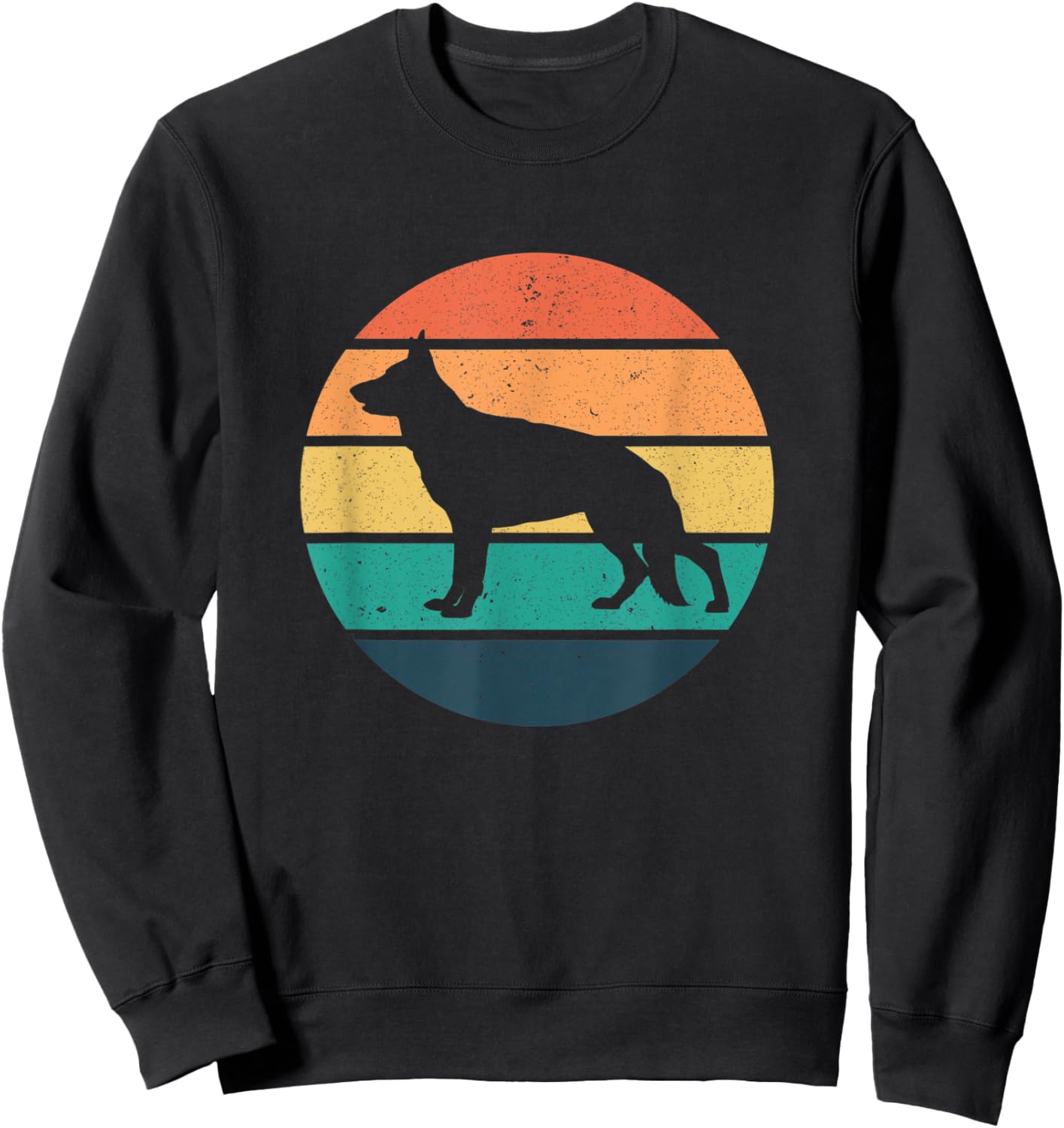Shepherd Vintage Outfit Men Women Retro German Shepherd Sweatshirt - Sweatshirt | Black