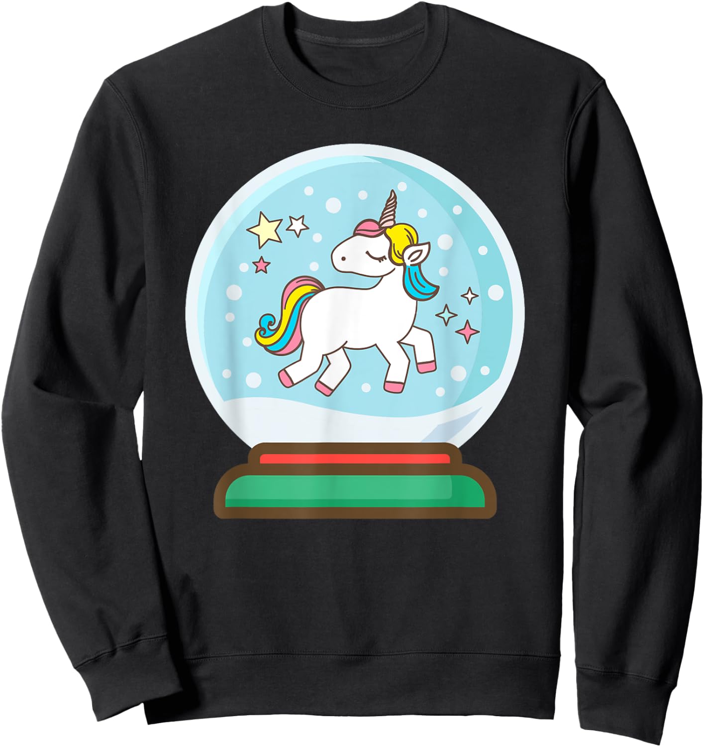 Unicorn Snow Globe Gift Girls Sweatshirt - Sweatshirt | Black