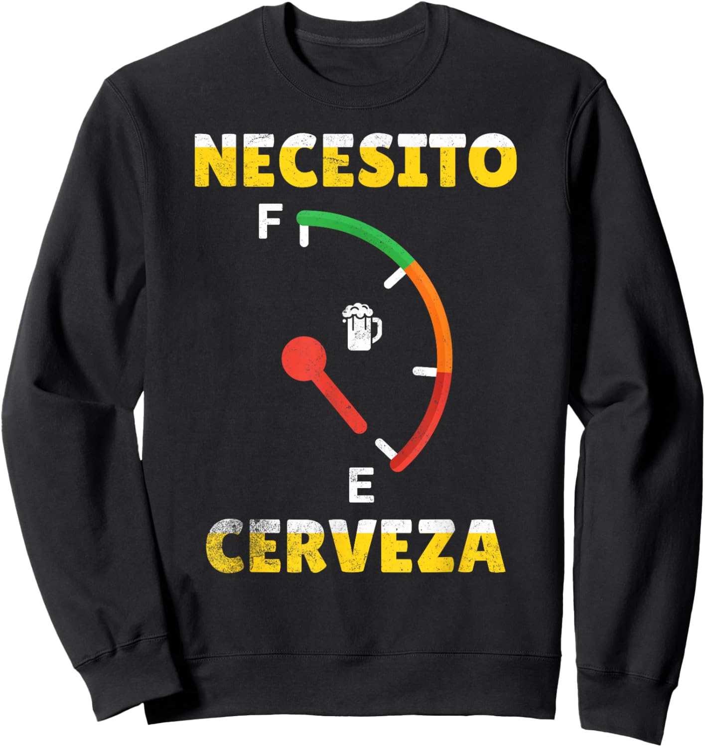 I Need Beer Necesito Cerveza In Spanish Funny Cinco De Mayo Sweatshirt - Sweatshirt | Black
