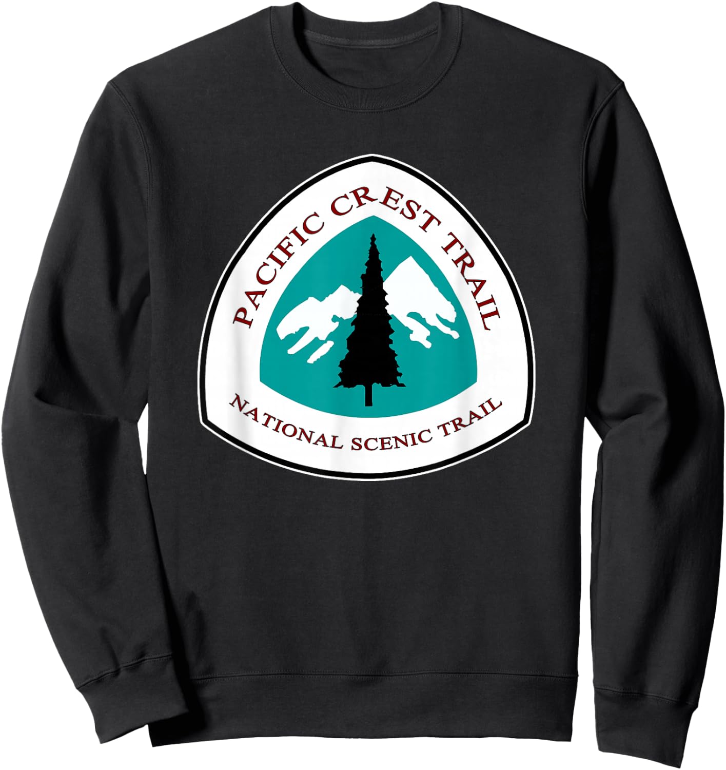 RangerTees Pacific Crest Trail Marker -Adults Black Short Sleeve Classic Fit Cotton Blend Small Sweatshirt - Sweatshirt | Black