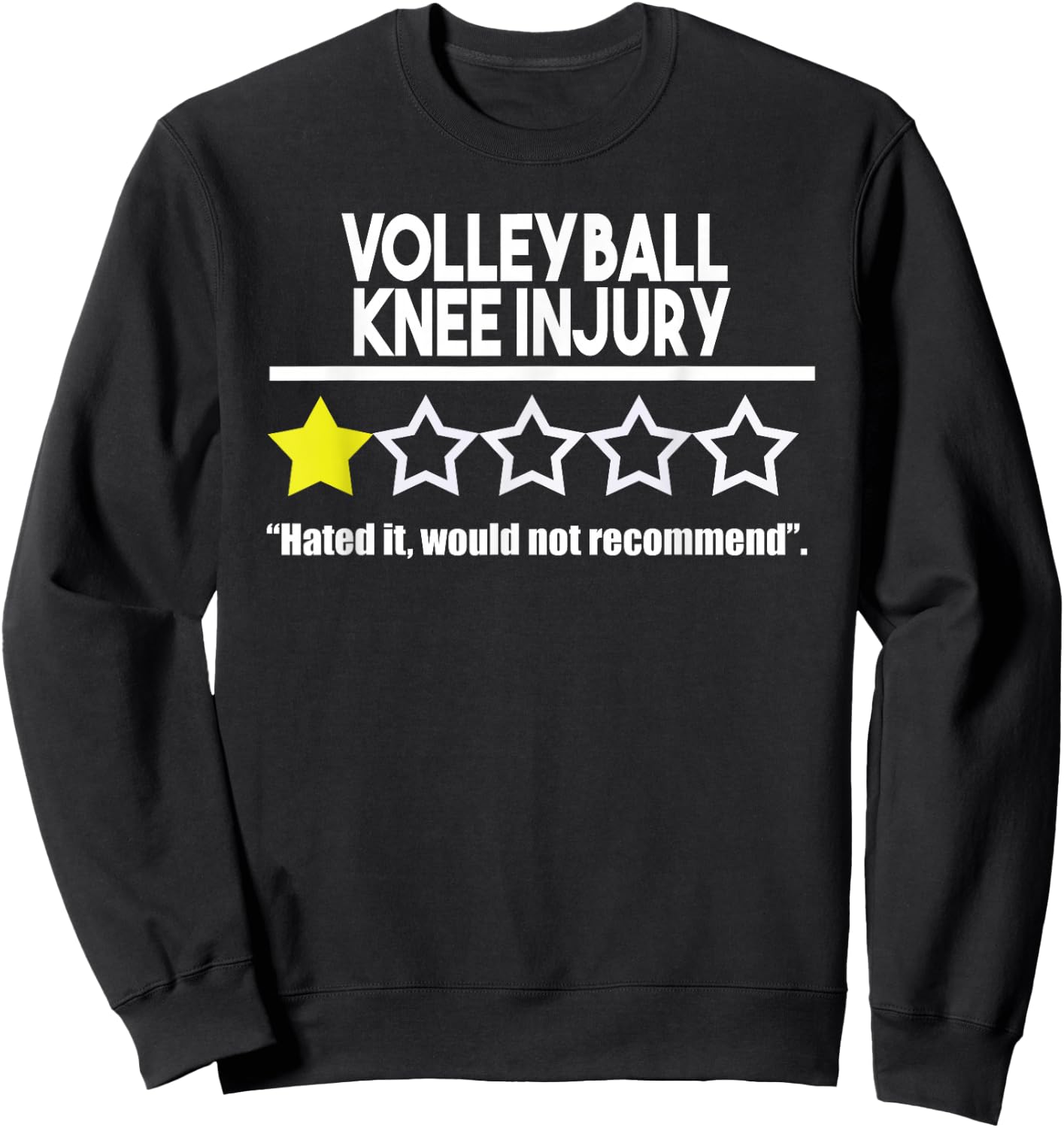 Knee Injury Essential for Volleyball Player Get Well Soon Sweatshirt - Sweatshirt | Black