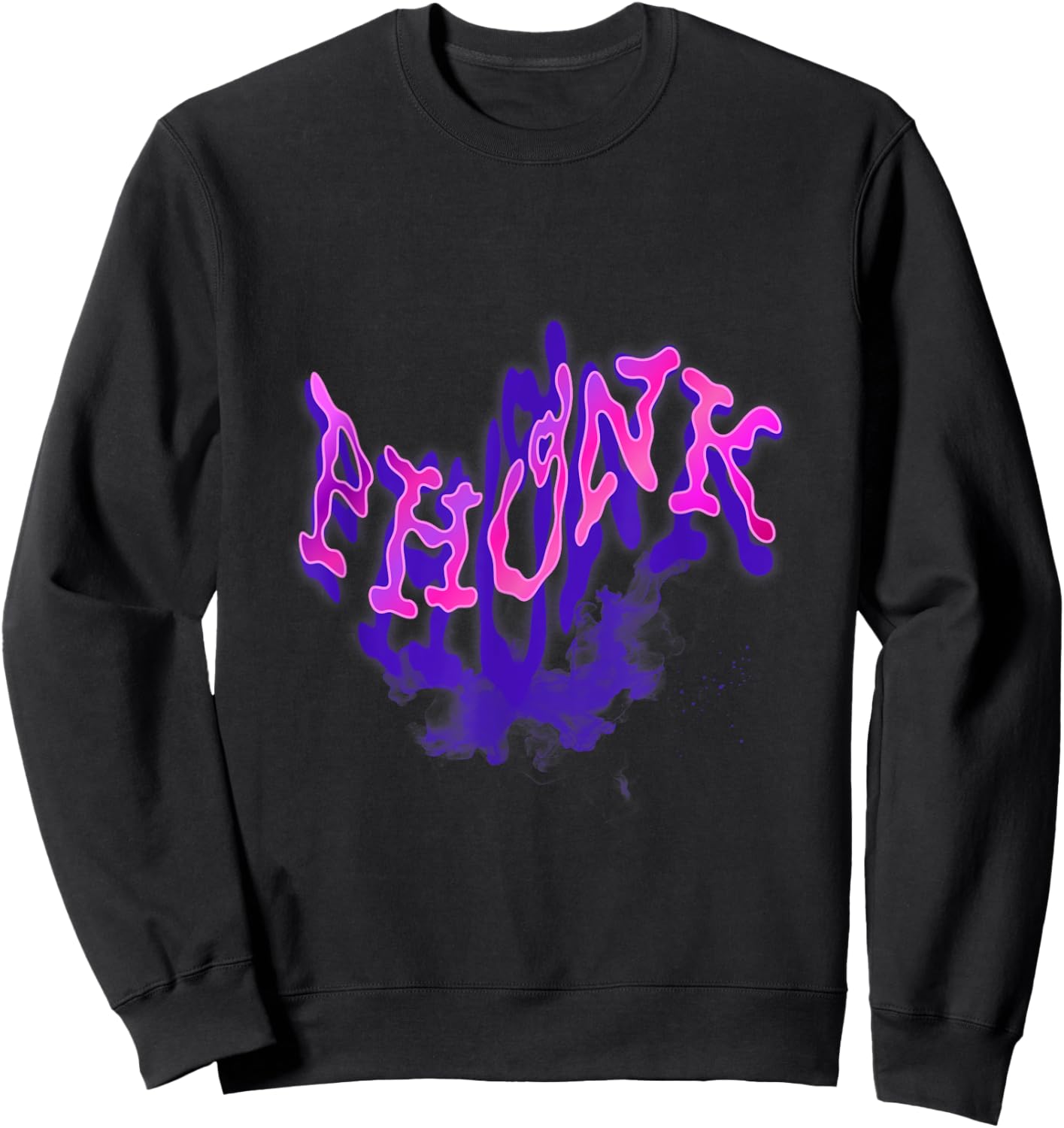 Vibrant Phonk Music Psychedelic Rave Aesthetic Culture Vibes Sweatshirt - Sweatshirt | Black