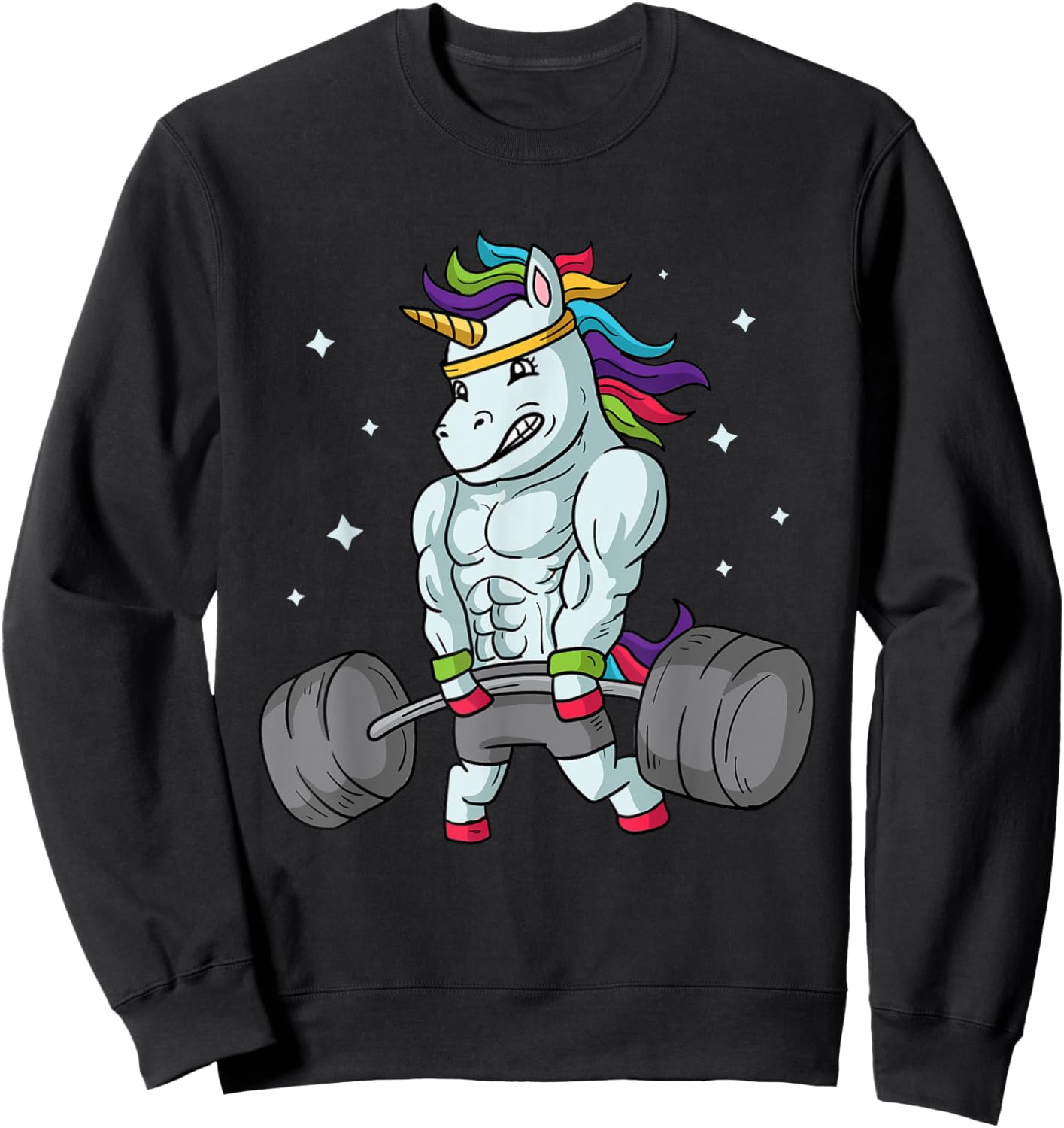 Weightlifting Unicorn - Funny Deadlift & Gym Gift Sweatshirt - Sweatshirt | Black